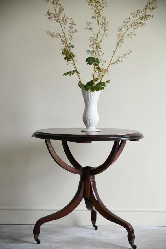 Edwardian Mahogany Round Occasional Table (1 of 10)