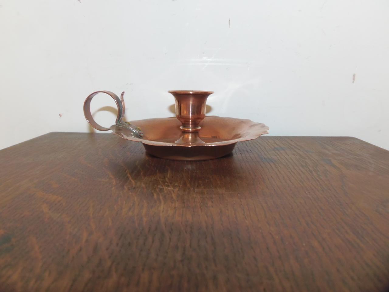 Arts & Crafts Copper Chamberstick (1 of 9)