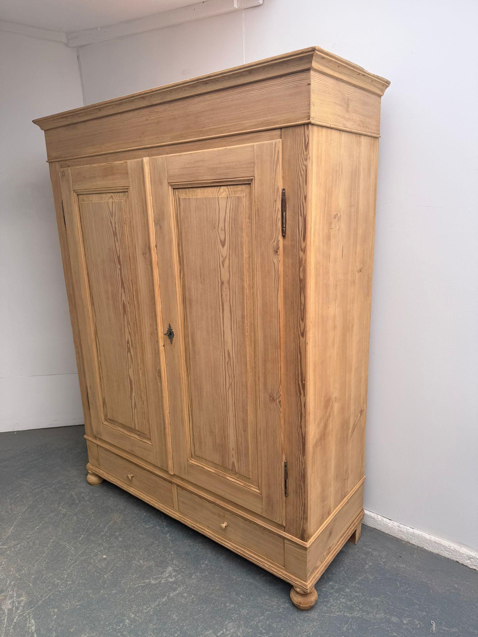 Solid Georgian Antique Pine Shelved Knockdown Wardrobe to wax / paint (1 of 12) Solid Georgian Antique Pine Shelved Knockdown Wardrobe to wax / paint (1 of 12)