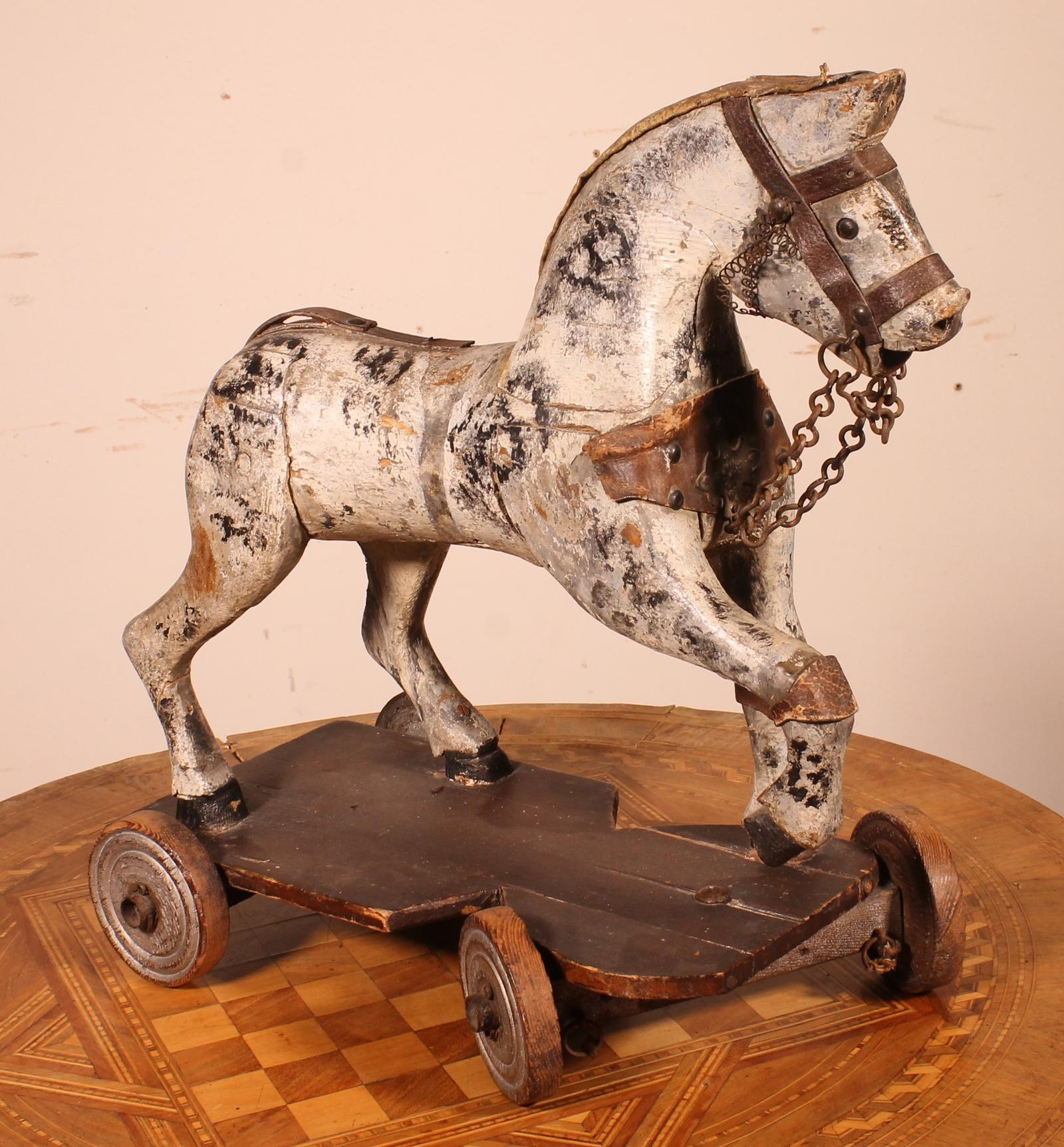 19th Century Polychrome Wooden Horse (1 of 11)
