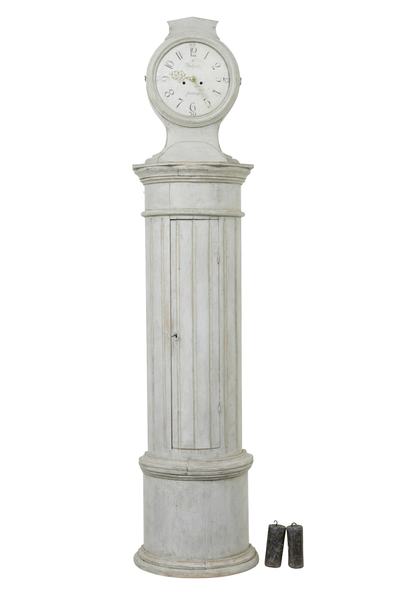 Mid 19th Century Swedish Painted Long Case Clock (1 of 10)