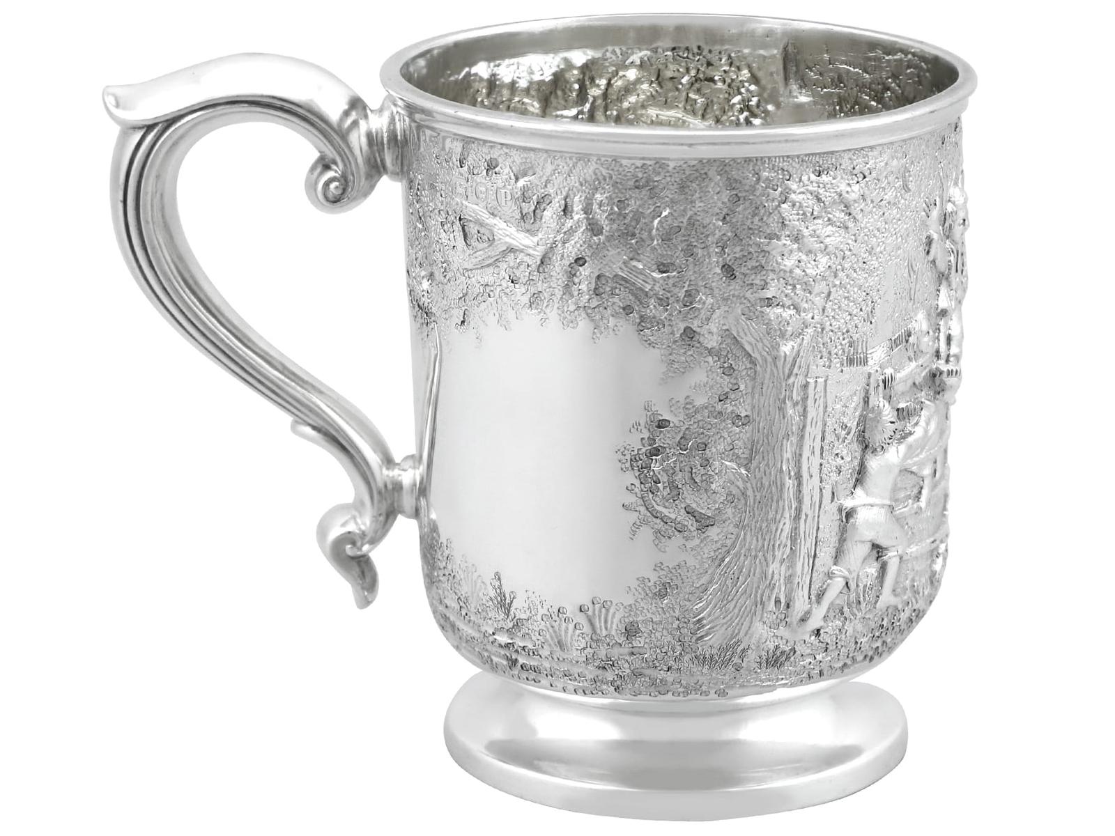 Antique Victorian Sterling Silver Mug (1 of 10)