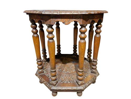 19th Century Carved Oak Centre Table (1 of 3)