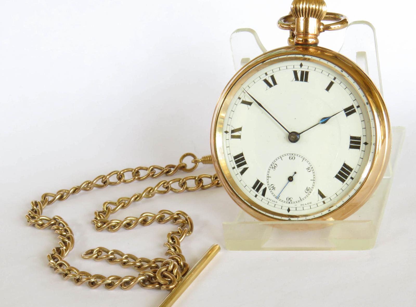 Pocket Watch: Antique Vertex Pocket Watch & Chain (1 of 4)
