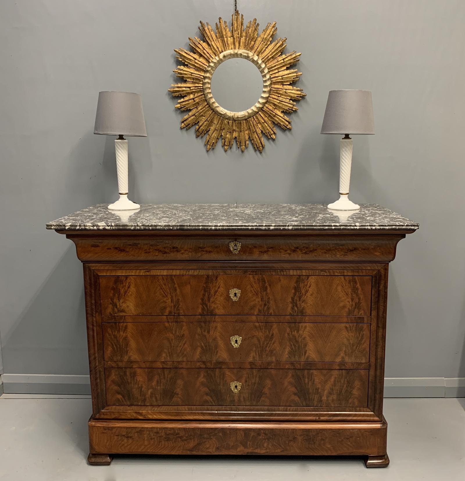 Louis Philippe Marble Top Commode (1 of 6) Louis Philippe Marble Top Commode (1 of 6)