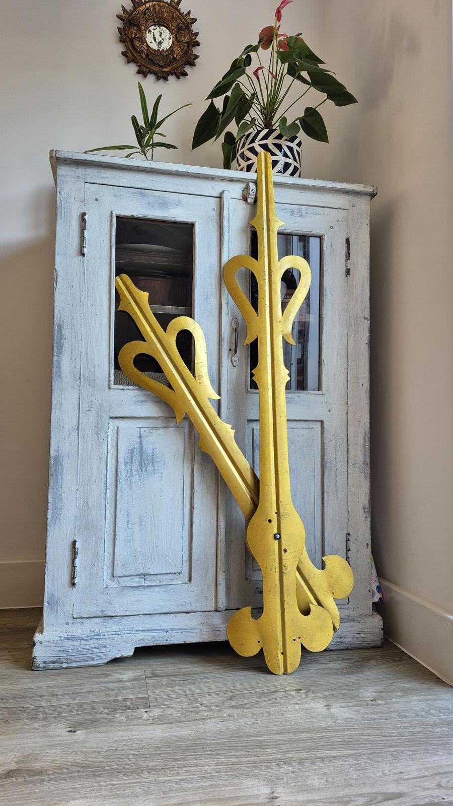 Large Antique Clock Hands, French Copper Clock Arms (1 of 27)