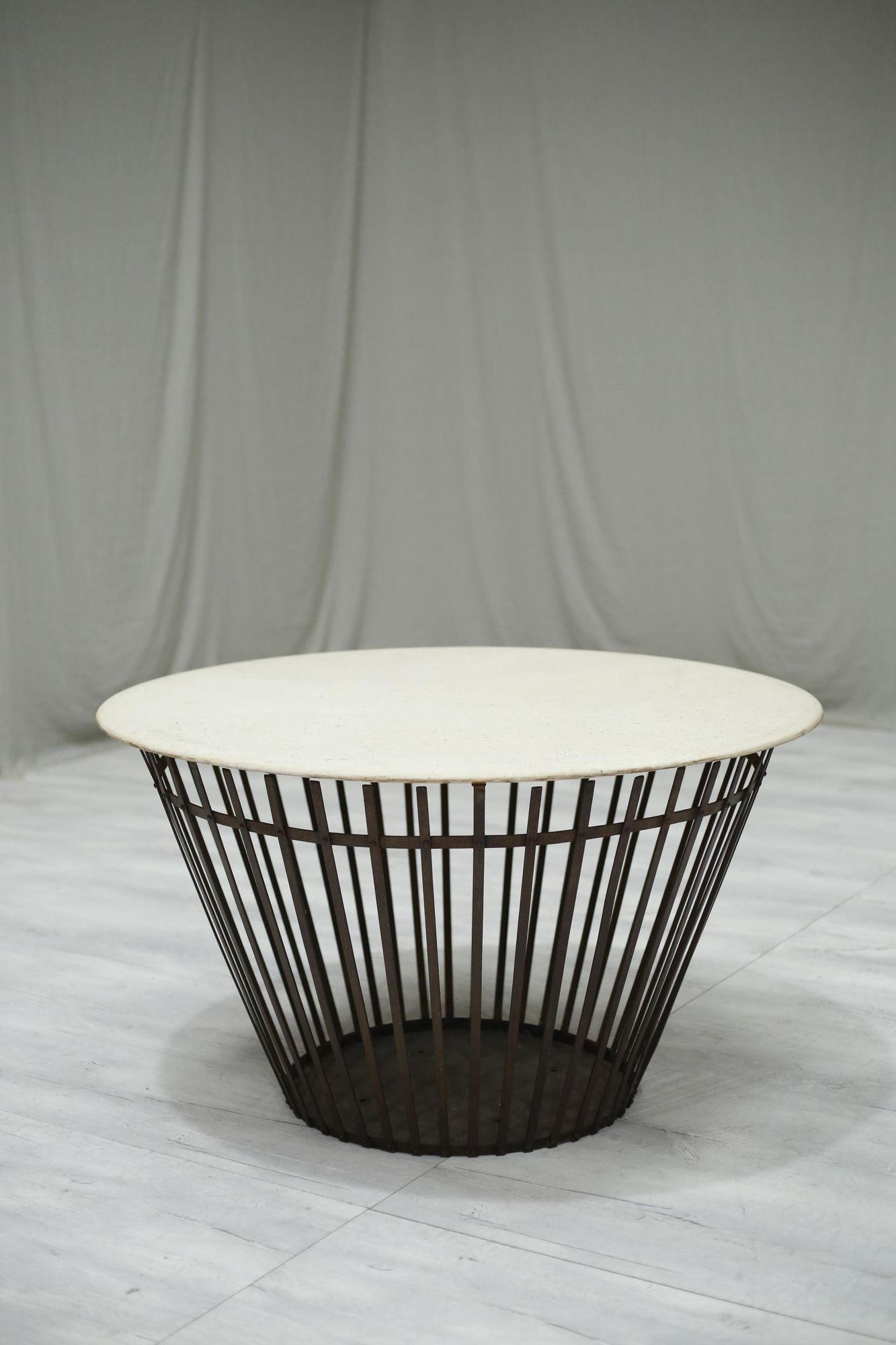 Mid Century Iron & Faux Stone Centre Table (1 of 7) Mid Century Iron & Faux Stone Centre Table (1 of 7)