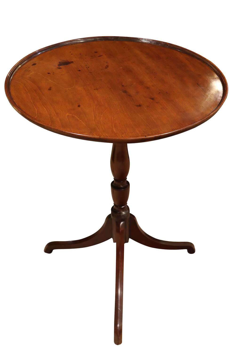 Tilt Dish Top Circular Tripod Table - George III (1 of 3)