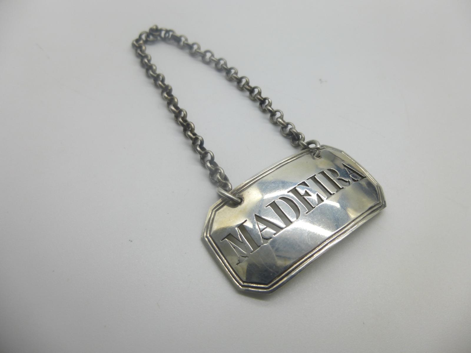 Silver Madeira Wine Label William IV (1 of 5)