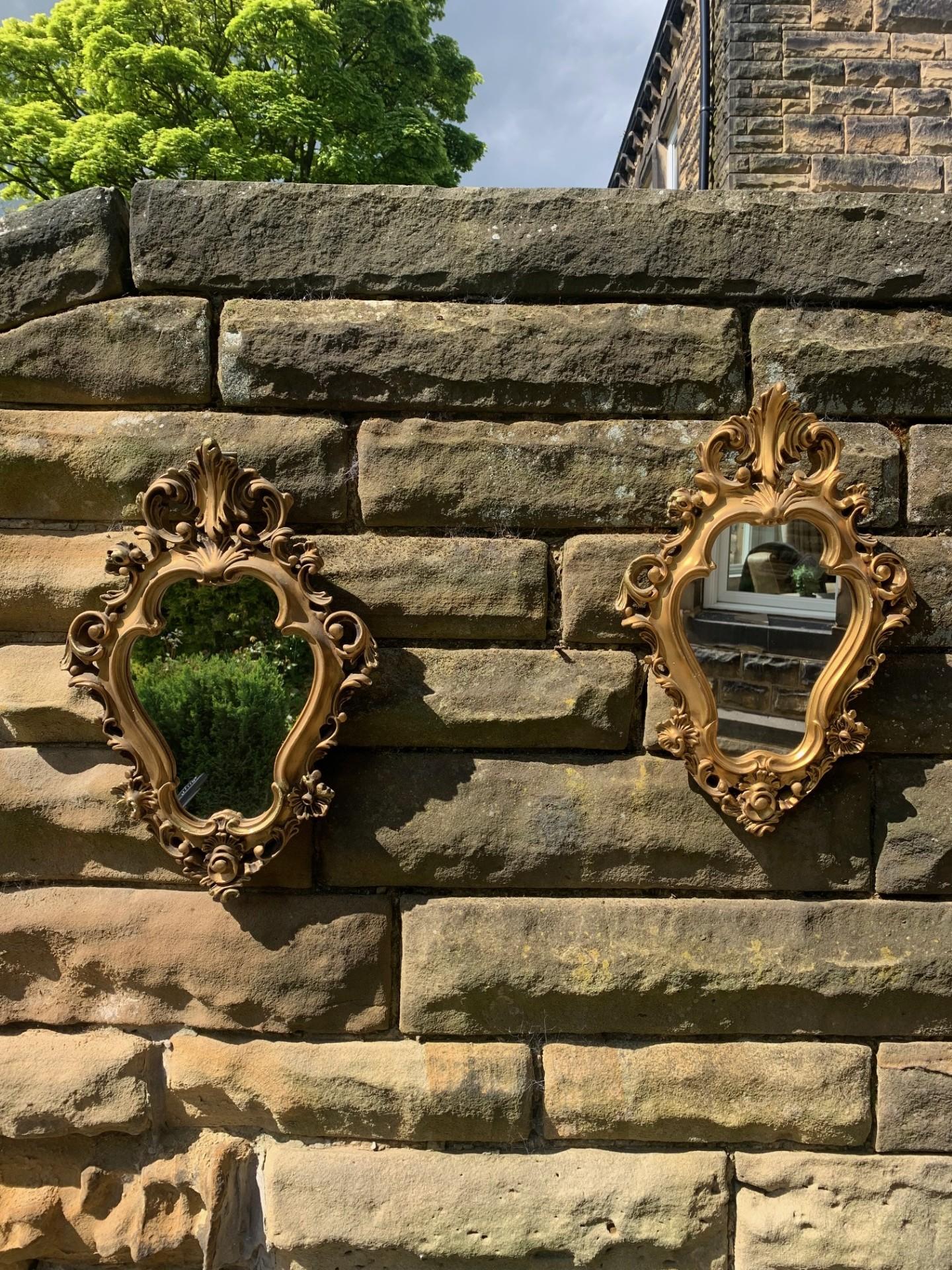 Pair Of Ornate Gilt Framed Wall Mirrors Cb LA489014