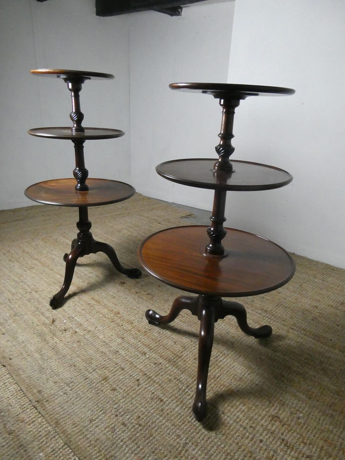 Matched Pair of 18th Century Dumbwaiters (1 of 7) Matched Pair of 18th Century Dumbwaiters (1 of 7)