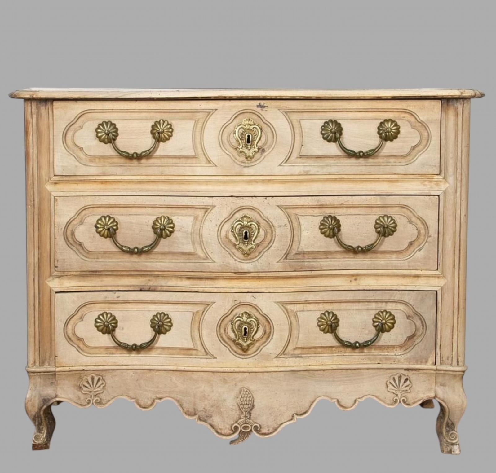 French 19th Century Serpentine Commode (1 of 6)