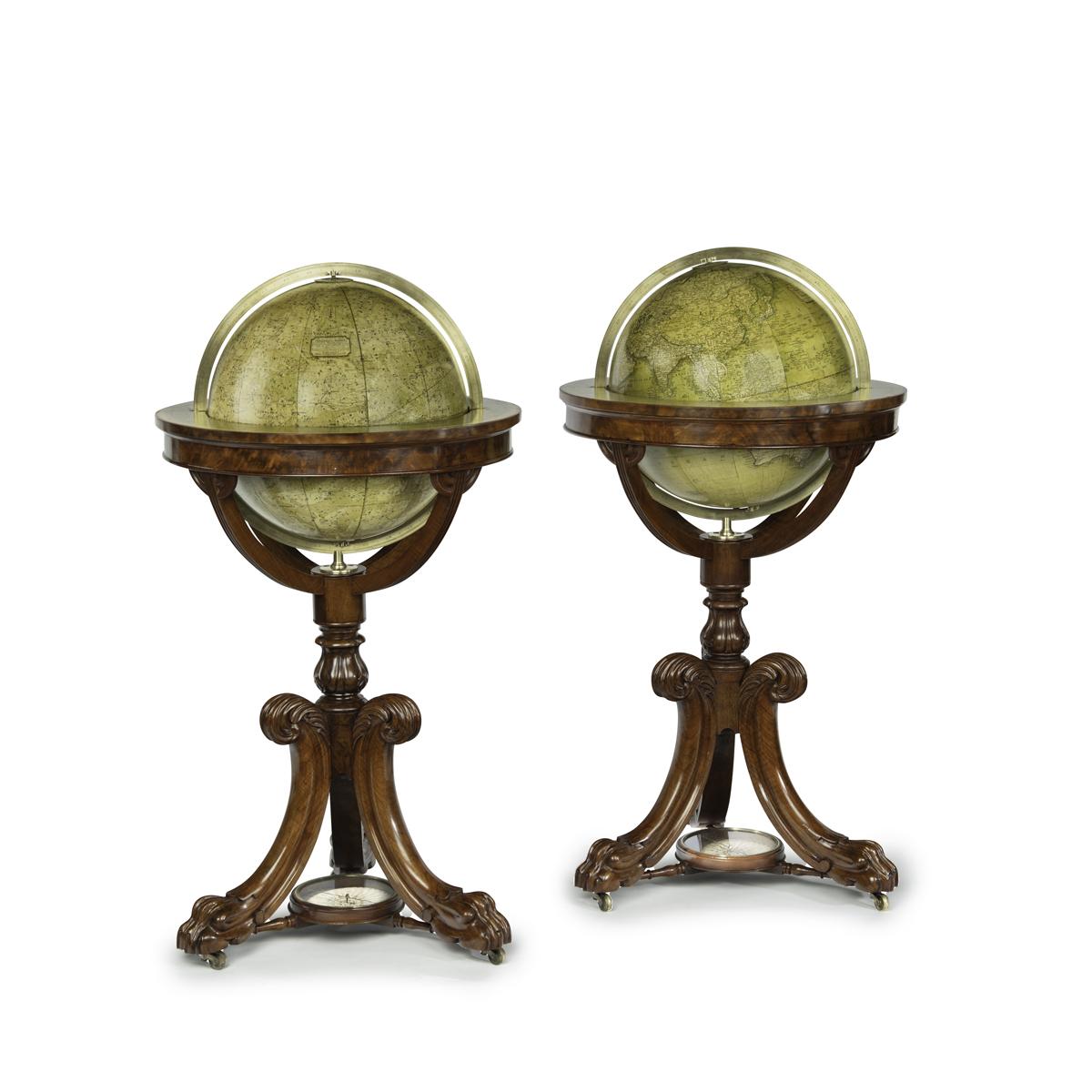 Pair of Newton & Son ‘New & Improved’ 15 Inch Globes (1 of 13)