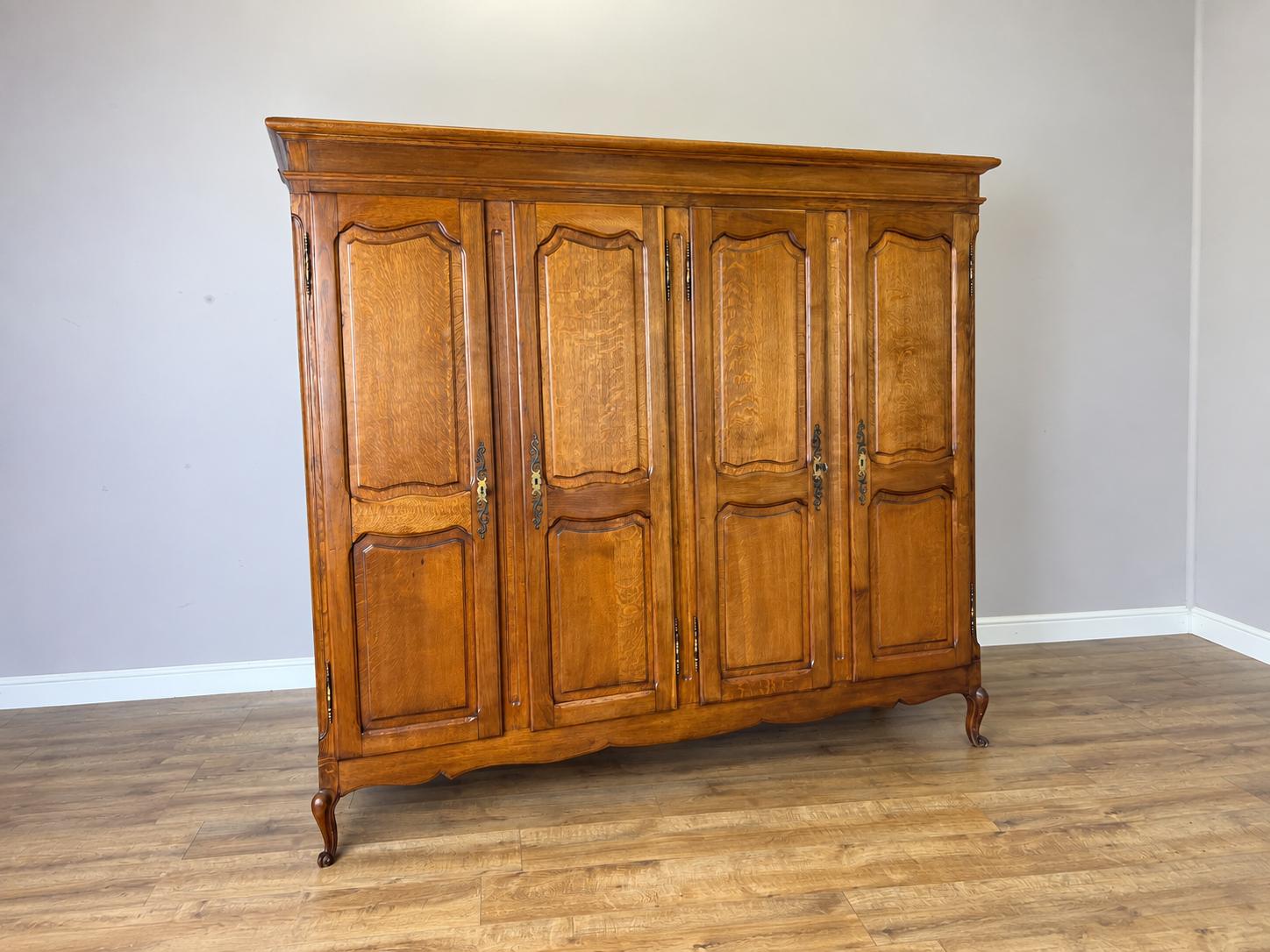 Wardrobe Vintage French Oak Four Door Carved Armoire (1 of 12) Wardrobe Vintage French Oak Four Door Carved Armoire (1 of 12)