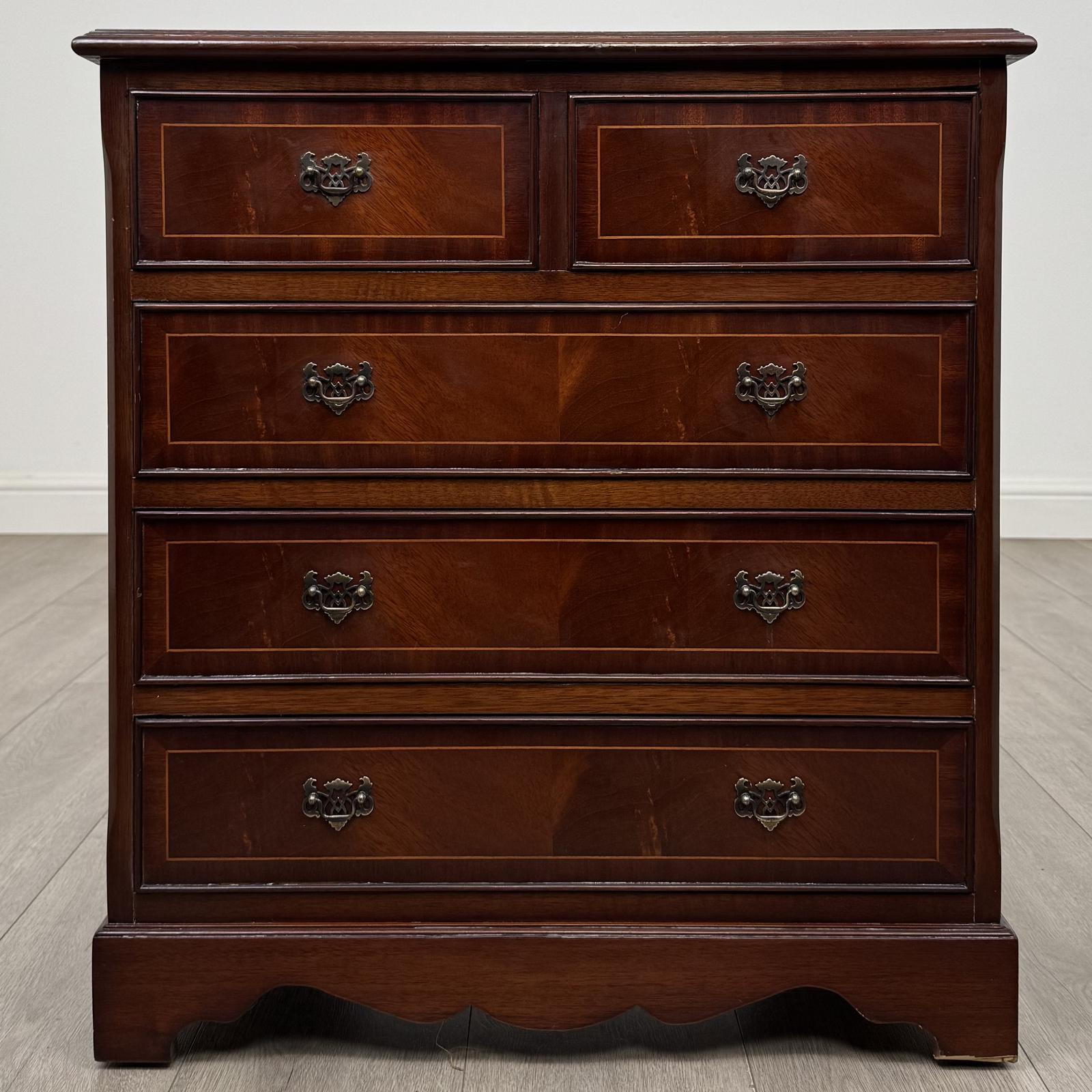 Antique 20th Century Inlaid Chest Of Drawers In Mahogany (1 of 11) Antique 20th Century Inlaid Chest Of Drawers In Mahogany (1 of 11)