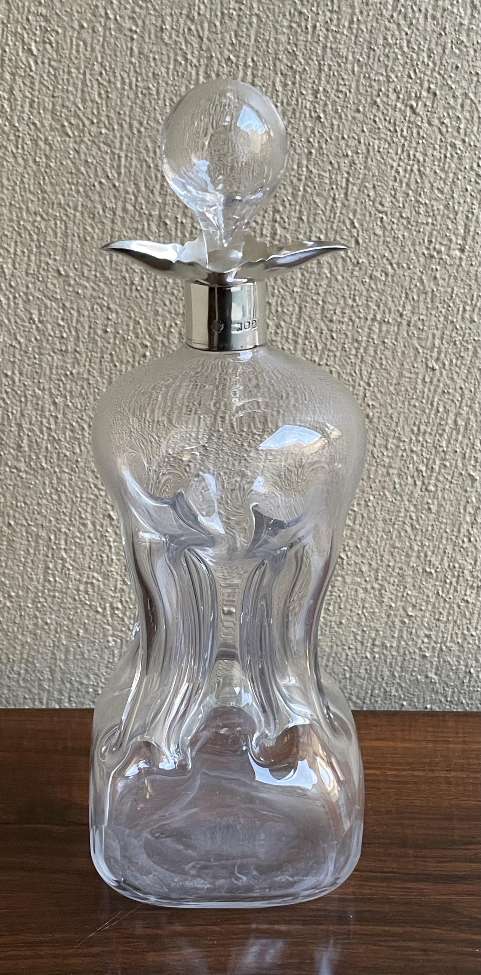 Victorian Silver Mounted Glug Glug Decanter (1 of 5)