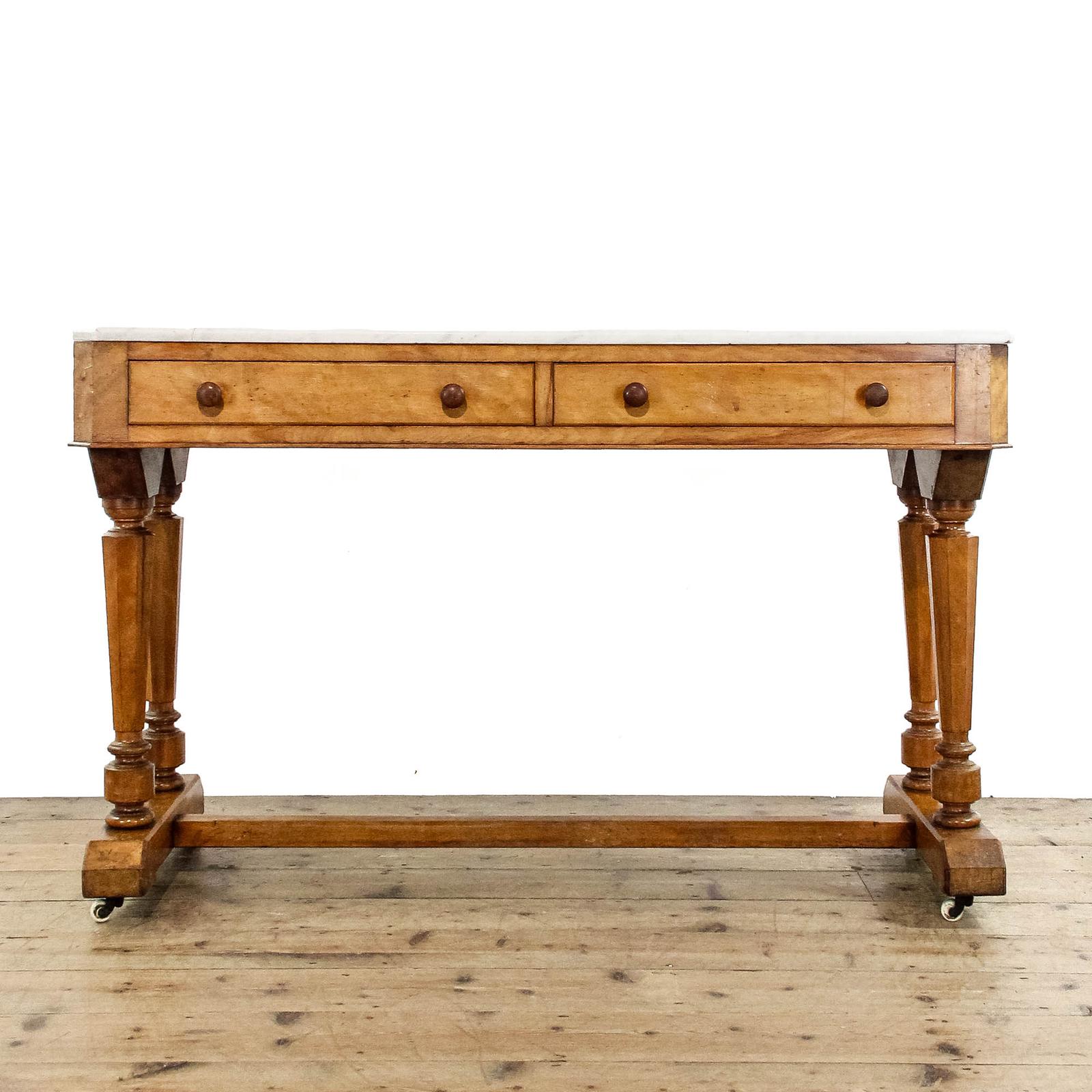 Antique Victorian Satin Birch Marble Washstand (1 of 9)