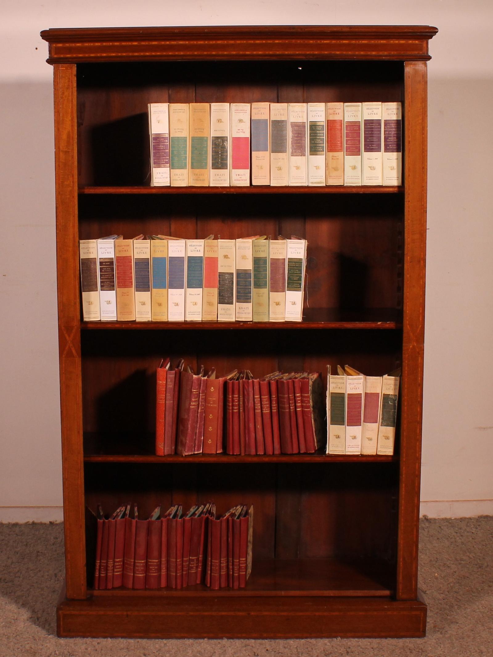 Open Bookcase in Mahogany with Inlays - 19th Century - England (1 of 10)