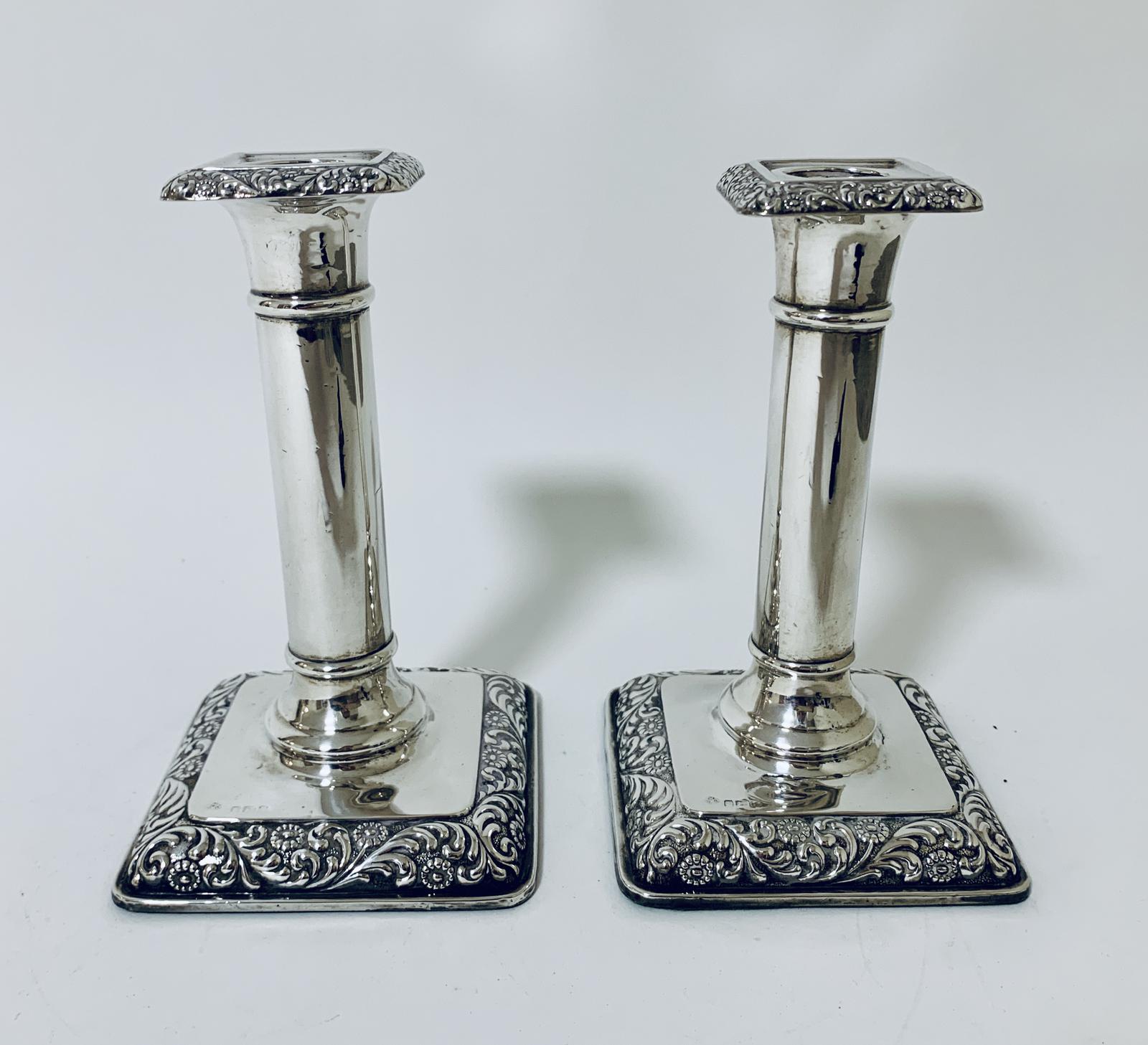 Pretty Pair of Antique Sterling Silver Candlesticks (1 of 11) Pretty Pair of Antique Sterling Silver Candlesticks (1 of 11)
