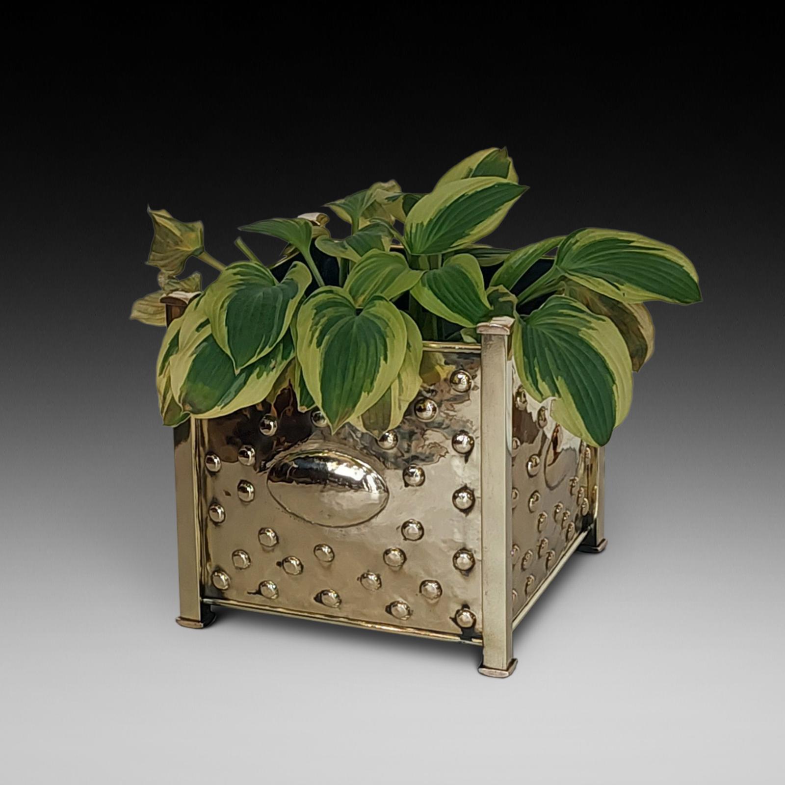 Victorian Square Form Brass Plant Stand (1 of 2)