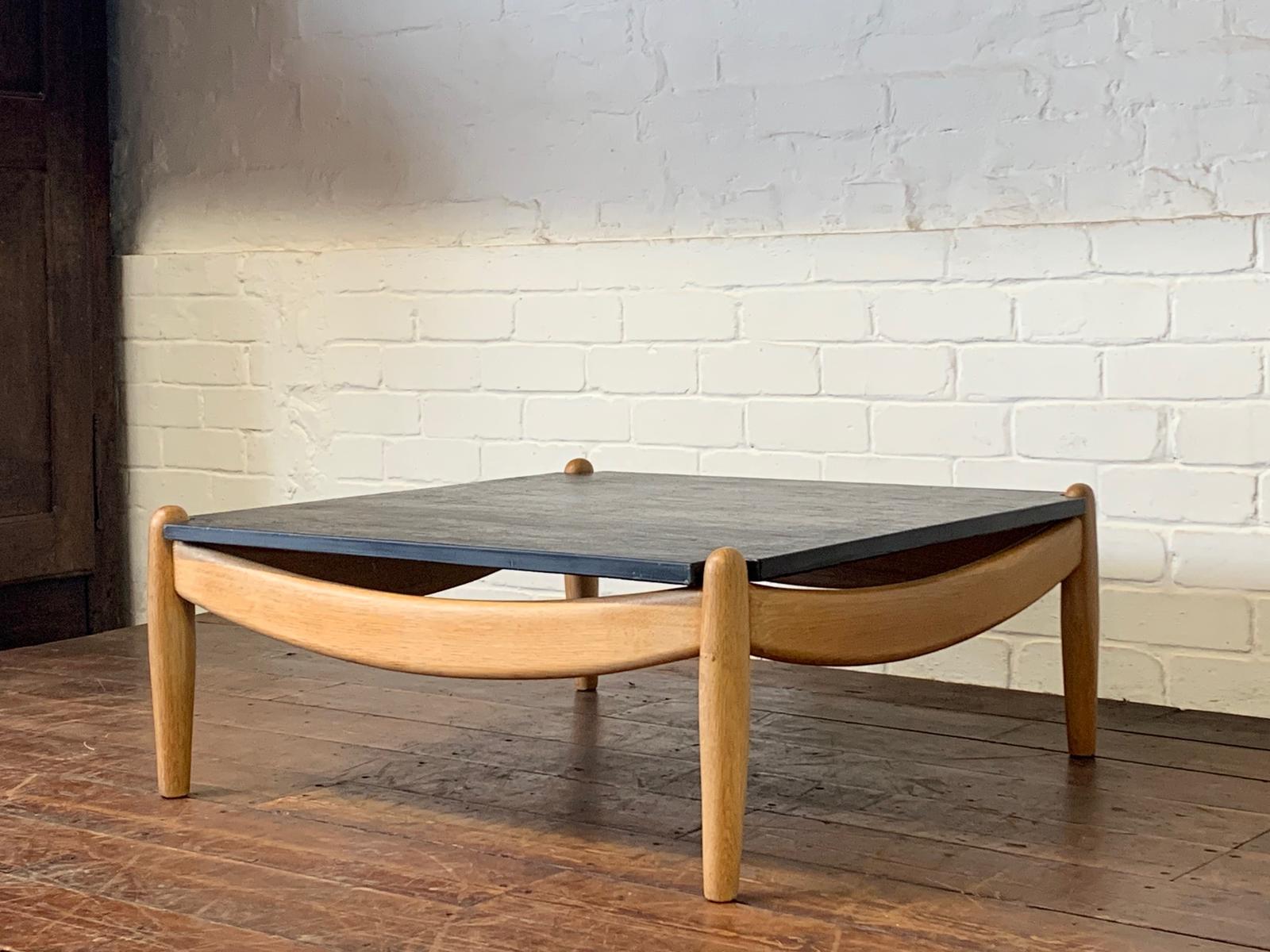 Beautiful Slate & Oak Coffee Table by Carl Straub c.1960 (1 of 8) Beautiful Slate & Oak Coffee Table by Carl Straub c.1960 (1 of 8)