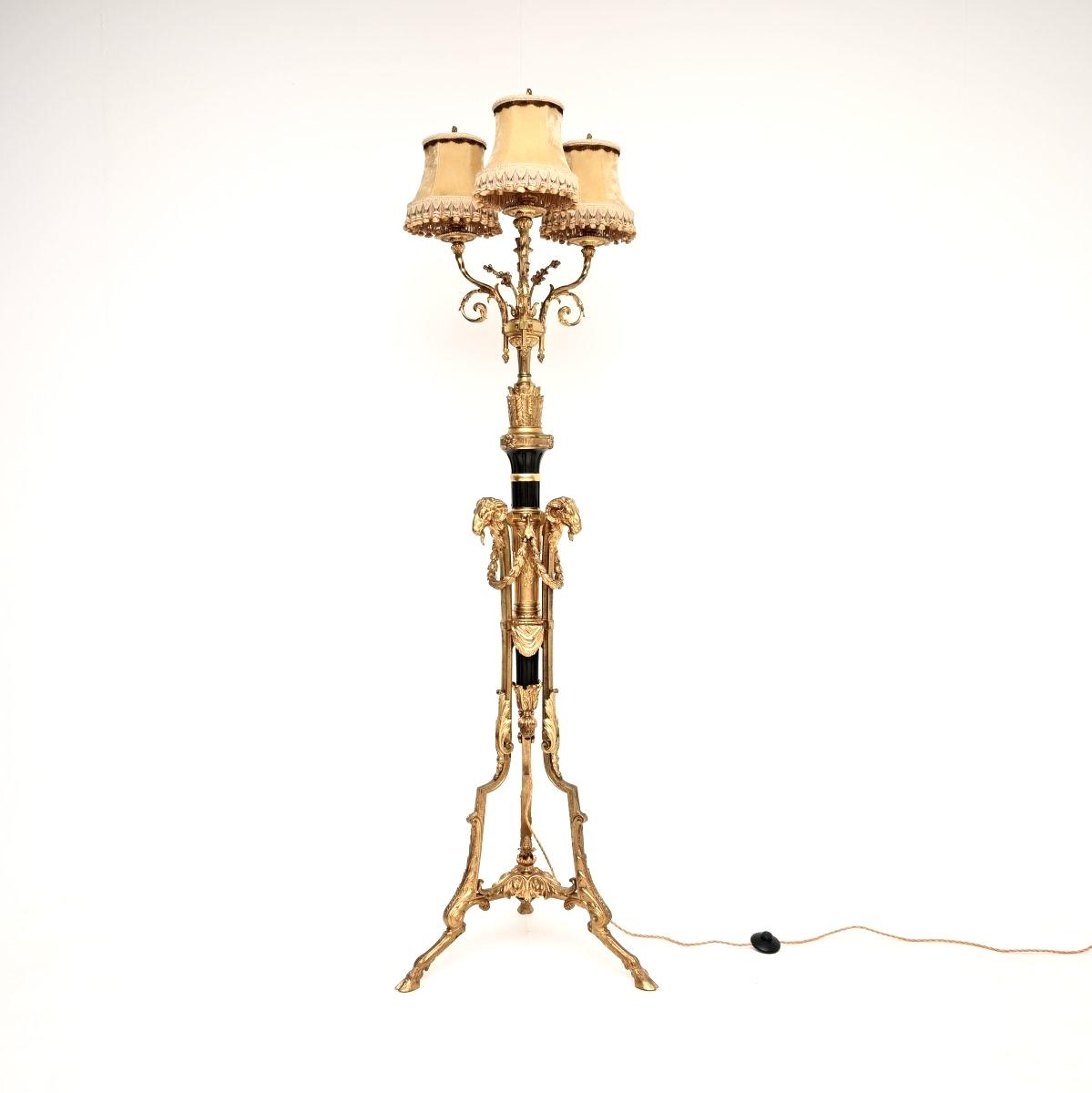 Antique French Gilt Bronze Floor Lamp (1 of 10) Antique French Gilt Bronze Floor Lamp (1 of 10)