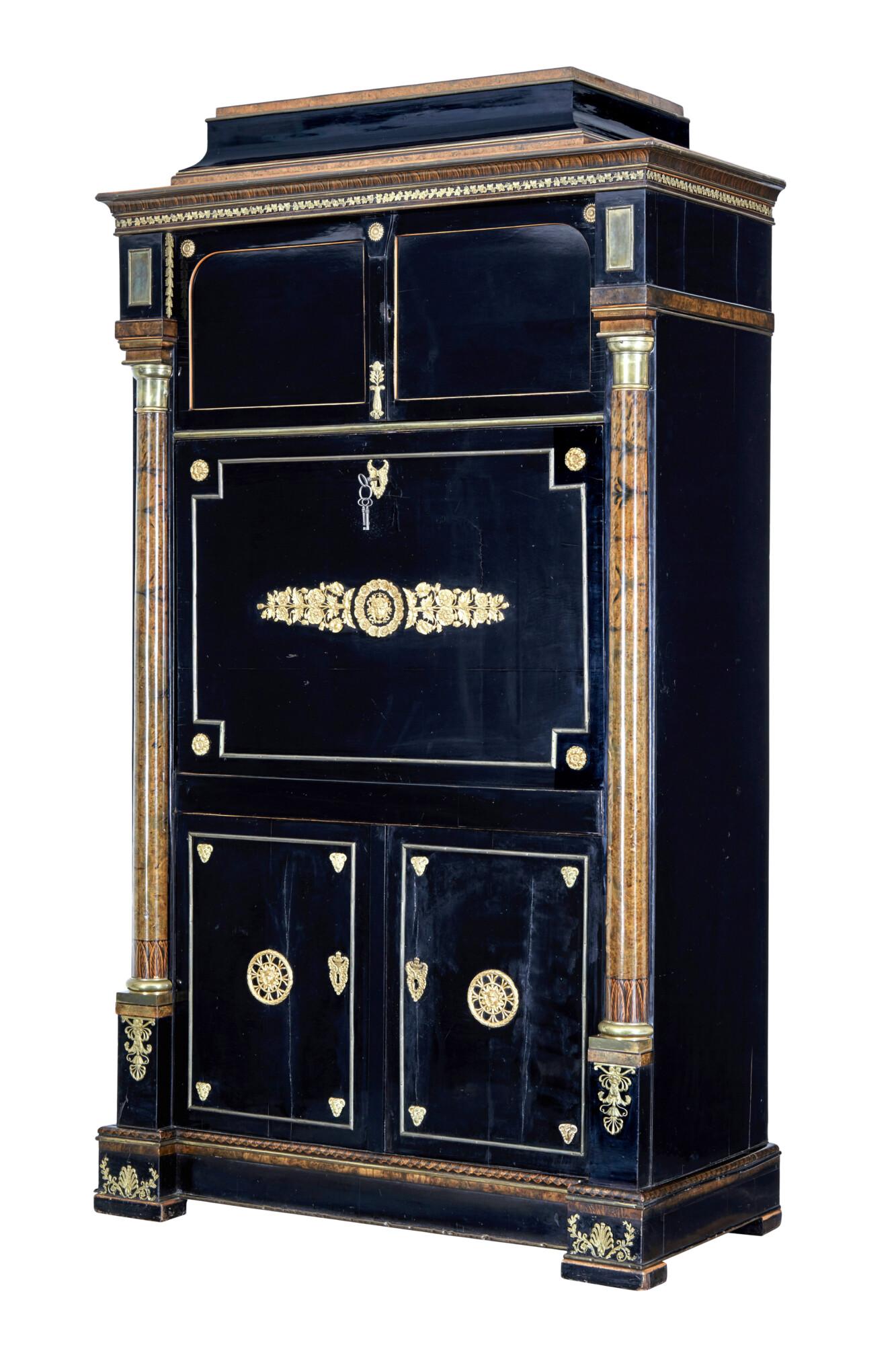 Early 19th Century Biedermeier Ebonised Birch Escritoire (1 of 23)