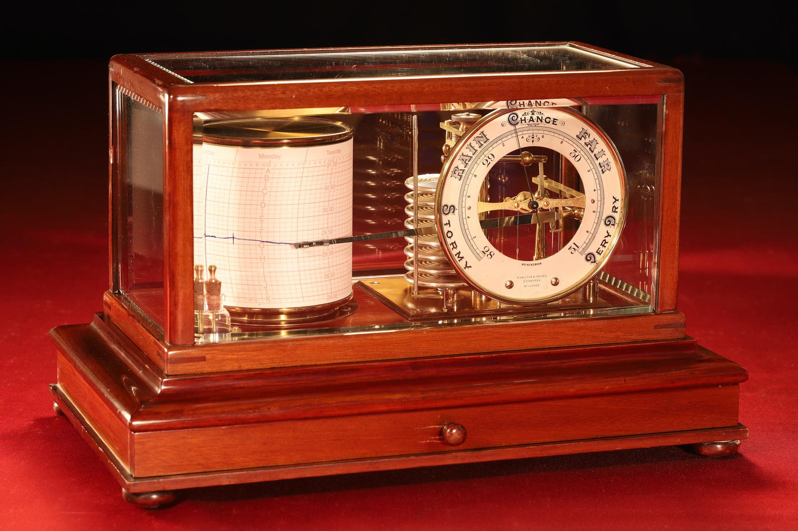 Antique Drum Barograph with Dial by Short & Mason No J25528 c.1928 (1 of 14)