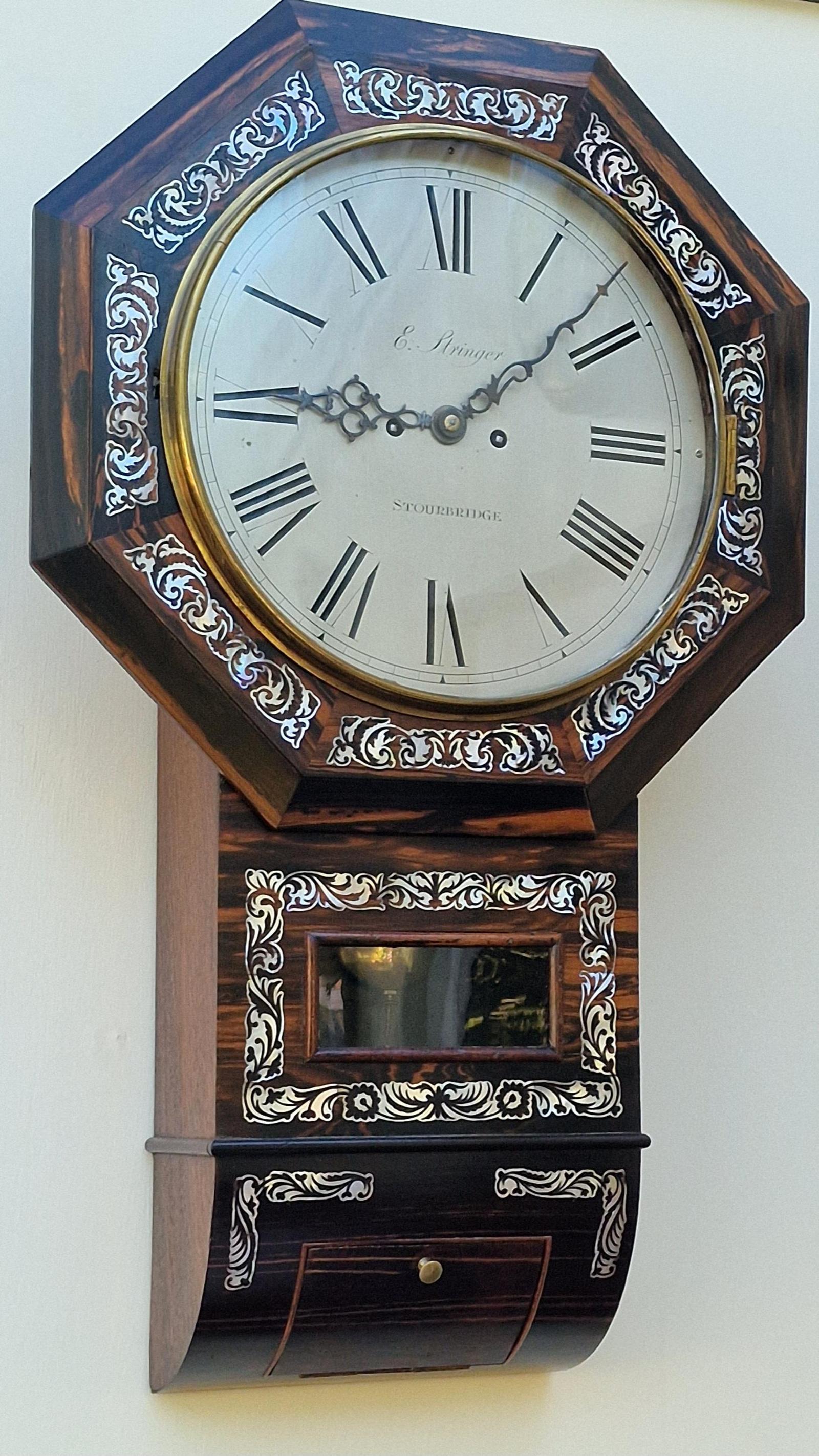 E Stringer of Stourbridge Twin Fusee Wall Clock (1 of 6) E Stringer of Stourbridge Twin Fusee Wall Clock (1 of 6)