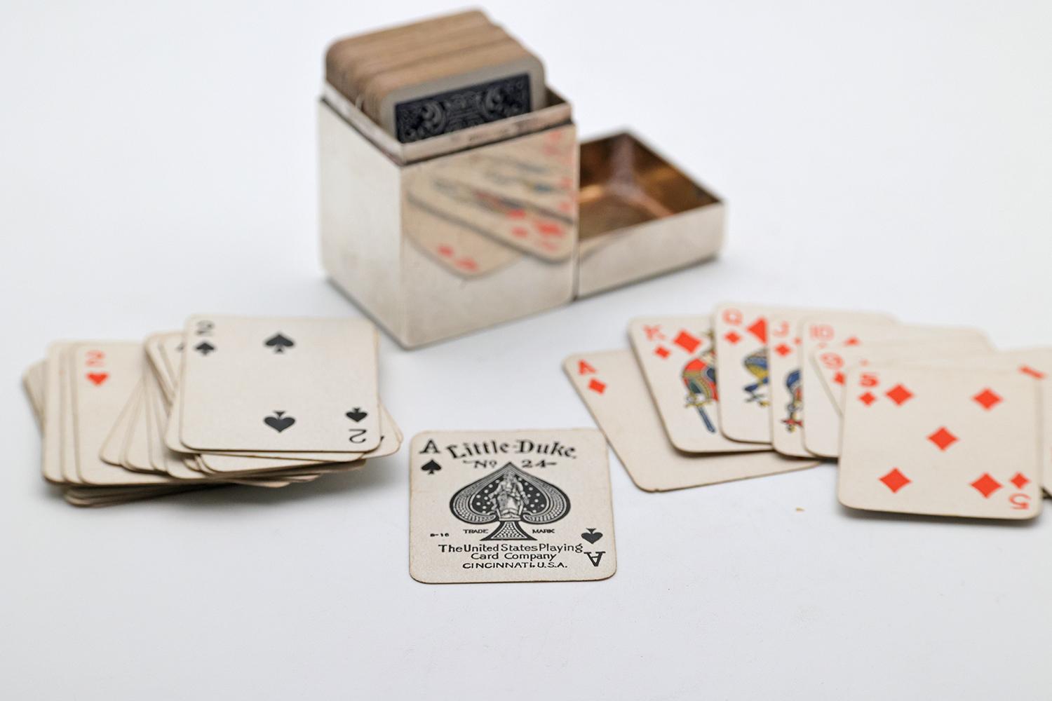 Novelty Miniature Silver Card Box American 1898-1930 (1 of 5)