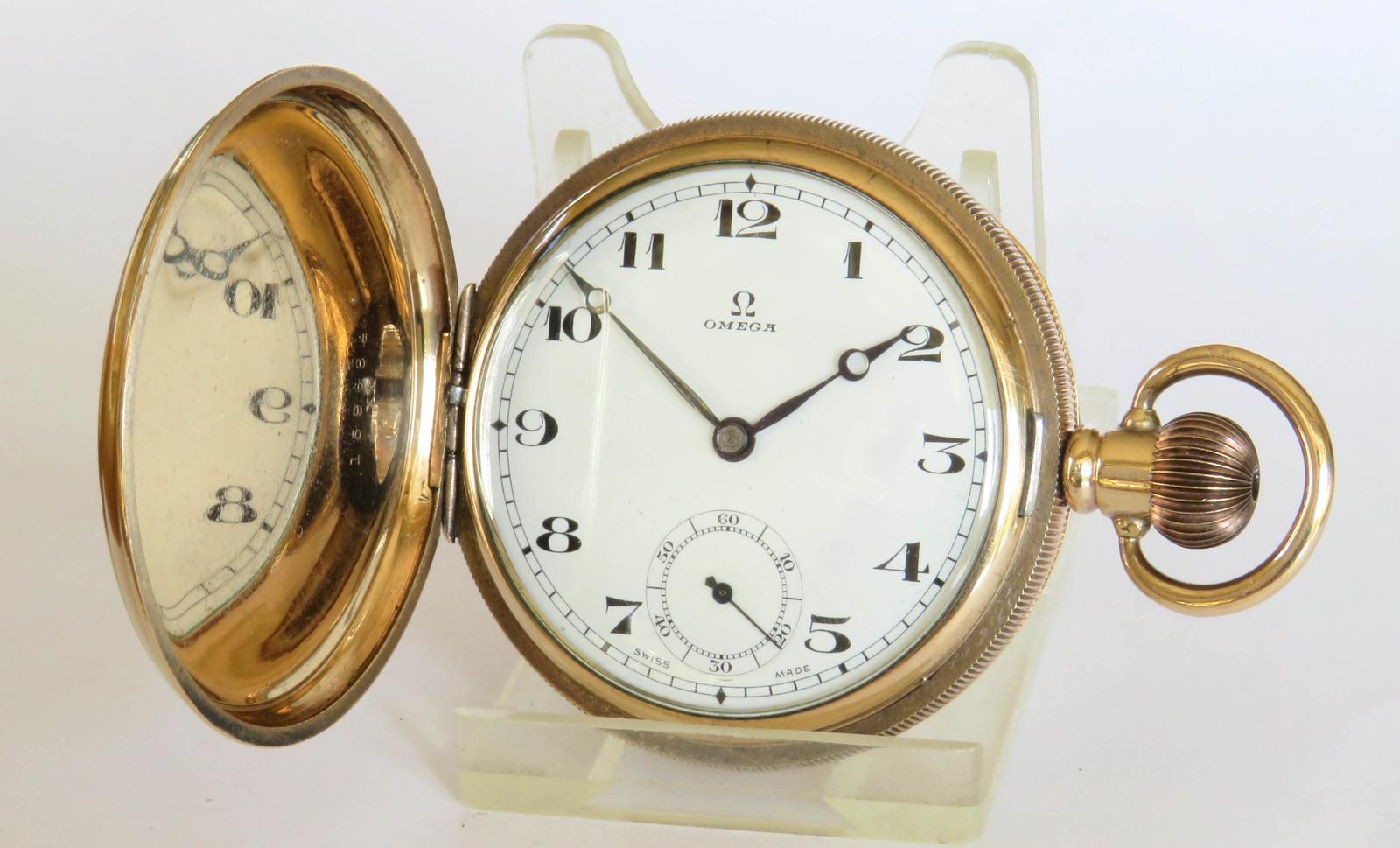 Pocket Watch: Antique Omega Full Hunter Pocket Watch 1925 (1 of 7)