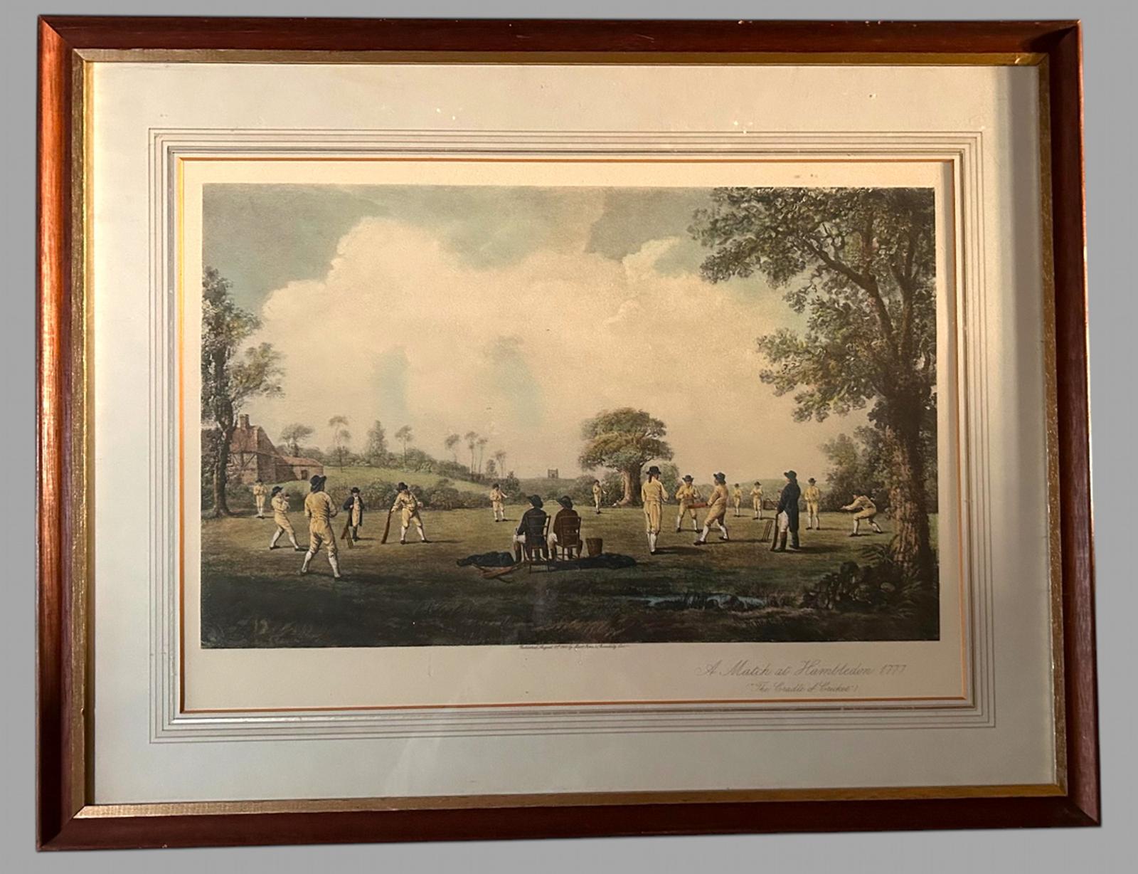 Cricket - 'A Match at Hambledon' Published 1908 by Fores (1 of 6)