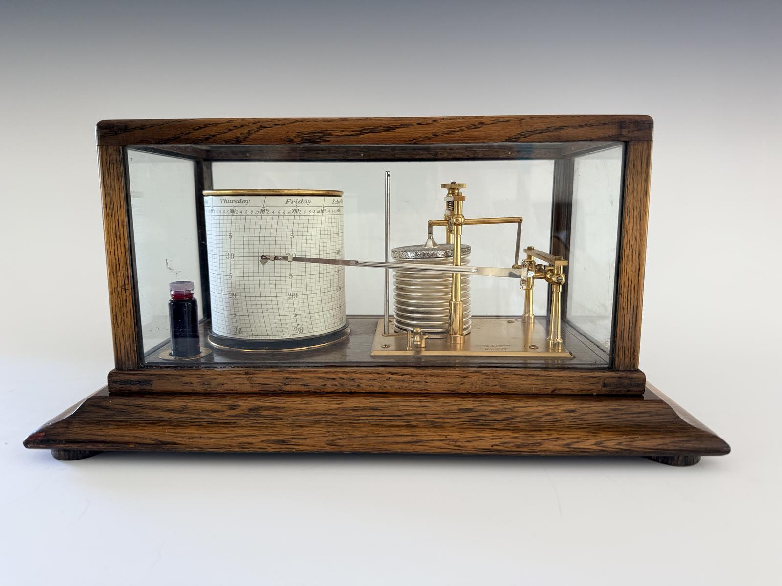 Barograph in Golden Oak - London (1 of 7) Barograph in Golden Oak - London (1 of 7)