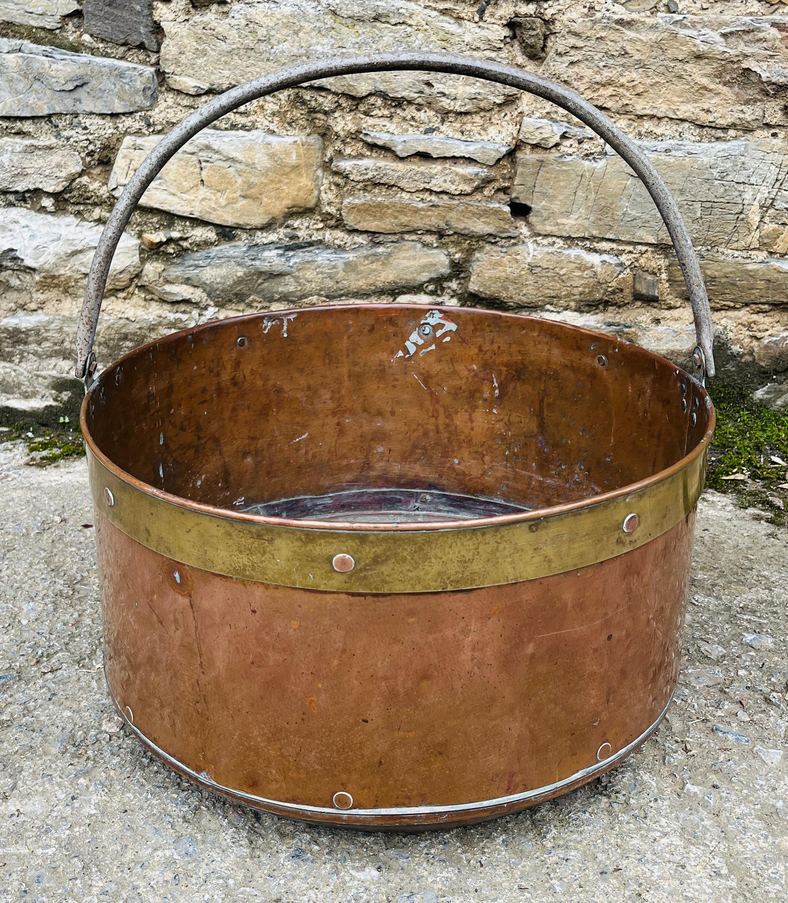 Large Antique Copper and Brass Cauldron (1 of 10) Large Antique Copper and Brass Cauldron (1 of 10)