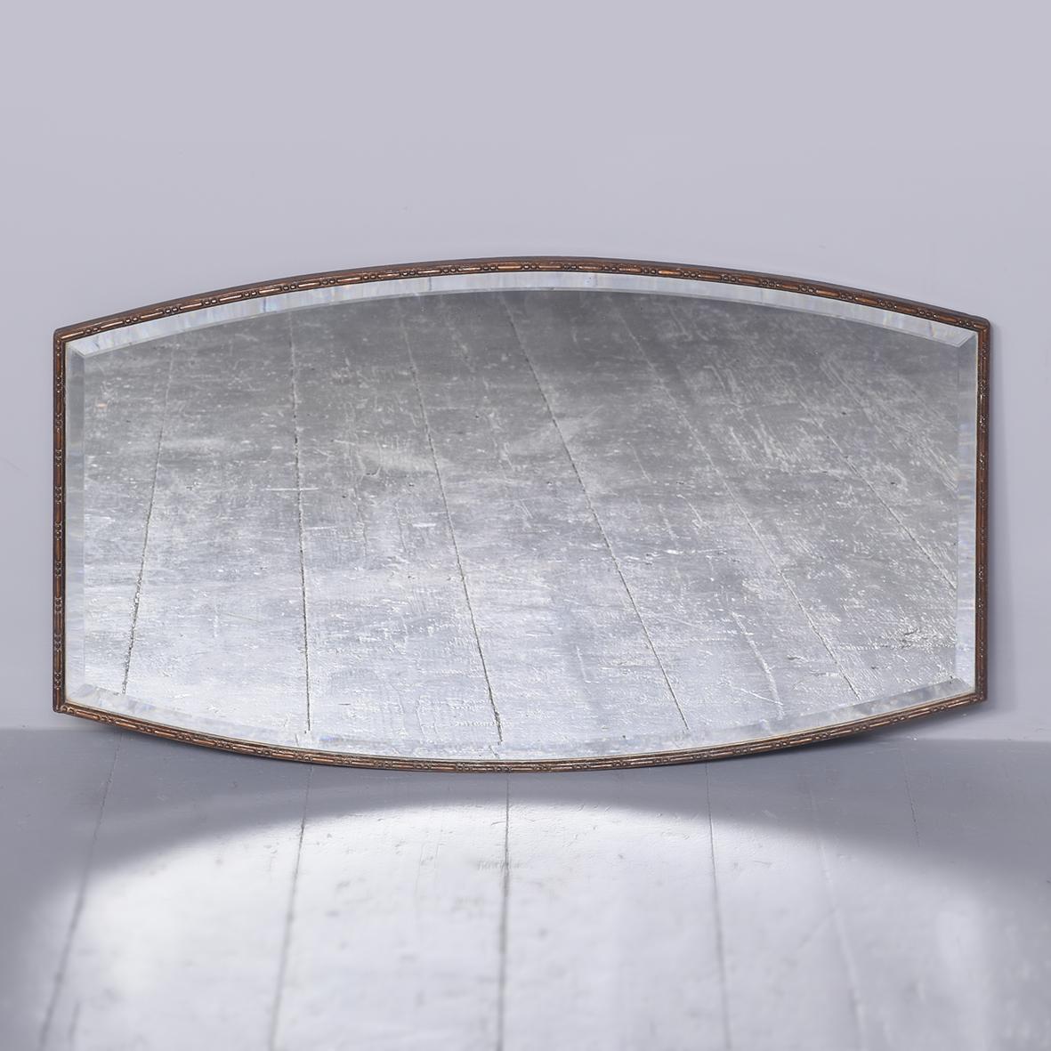 Art Deco Oak Framed Wall Mirror (1 of 5)