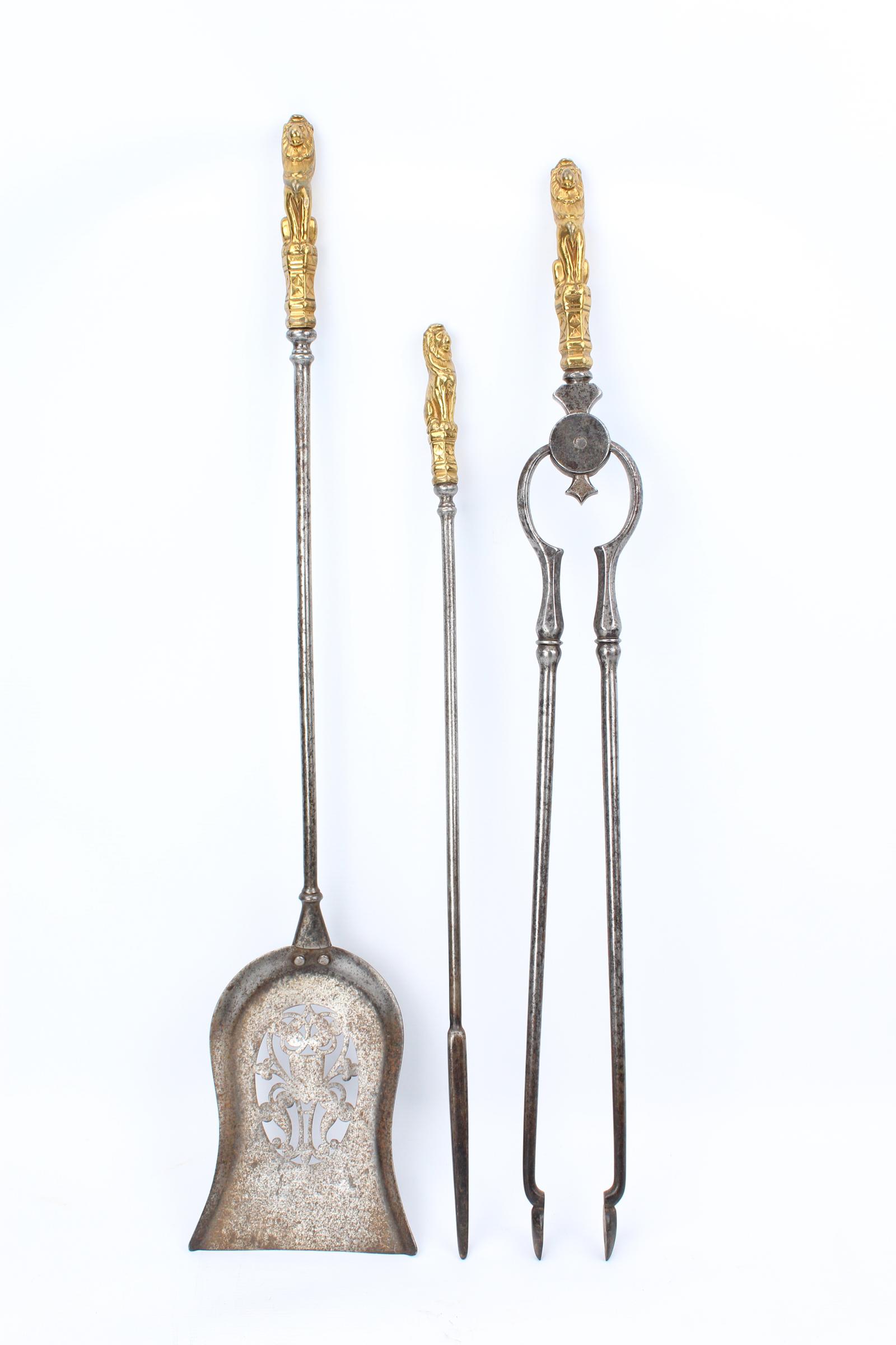 Set of Victorian Steel Fire Tools (1 of 9)