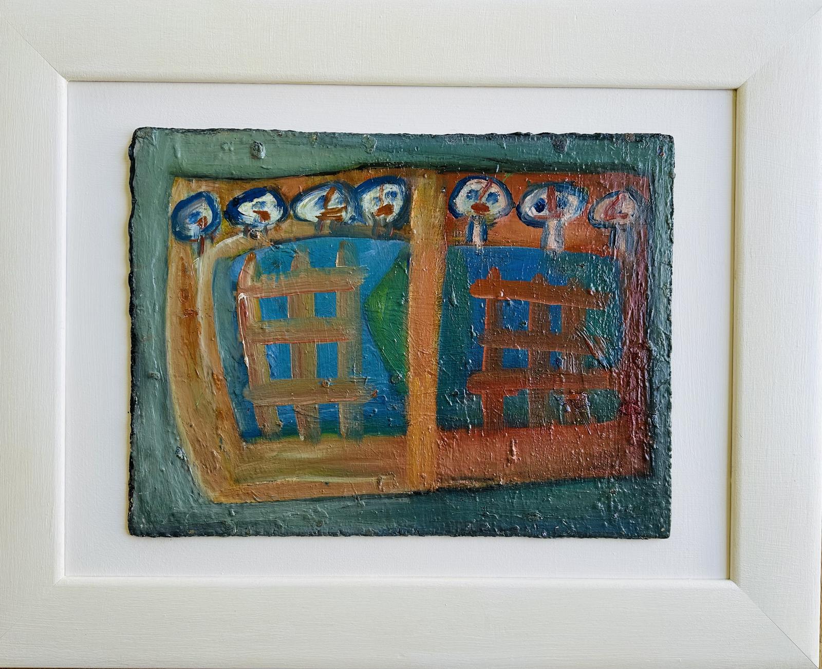 Original Oil on Board ‘The Garden Gates & Children’ by Doreen Heaton Potworowski (1930-2014) c.1975 - Framed (1 of 4) Original Oil on Board ‘The Garden Gates & Children’ by Doreen Heaton Potworowski (1930-2014) c.1975 - Framed (1 of 4)