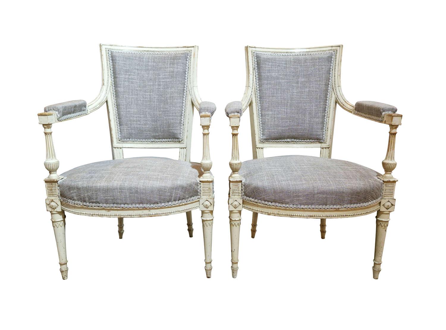Pair of 19th Century Directoire Style Armchairs (1 of 4) Pair of 19th Century Directoire Style Armchairs (1 of 4)
