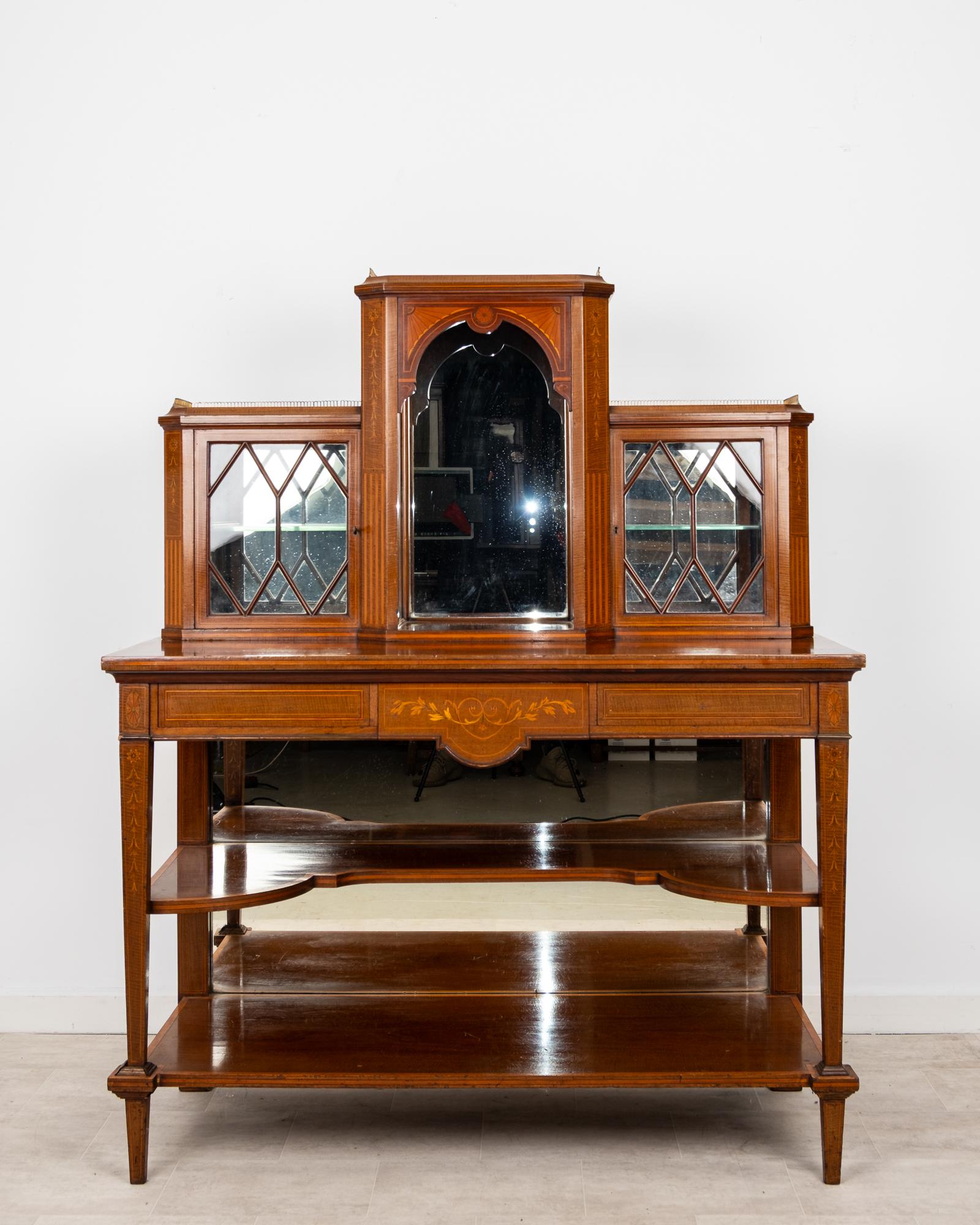 Antique Edwardian Mahogany Inlaid Bonheur Du Jour Writing Desk (1 of 10) Antique Edwardian Mahogany Inlaid Bonheur Du Jour Writing Desk (1 of 10)