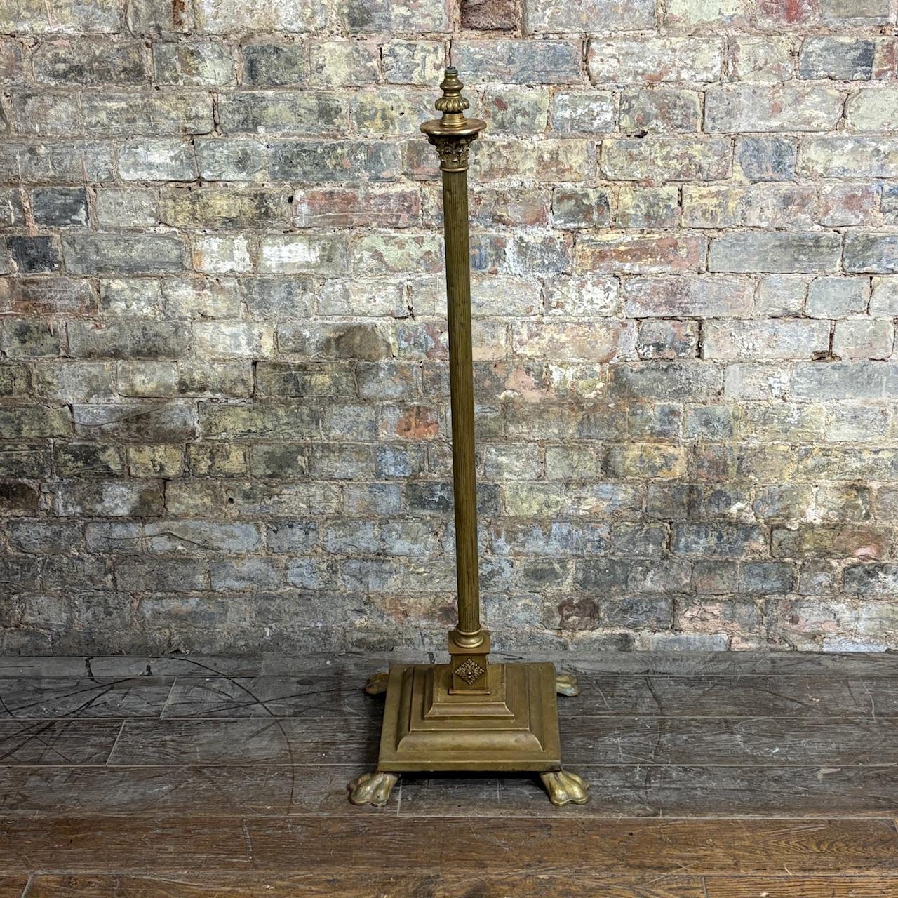 Edwardian Brass Floor Lamp (1 of 4)