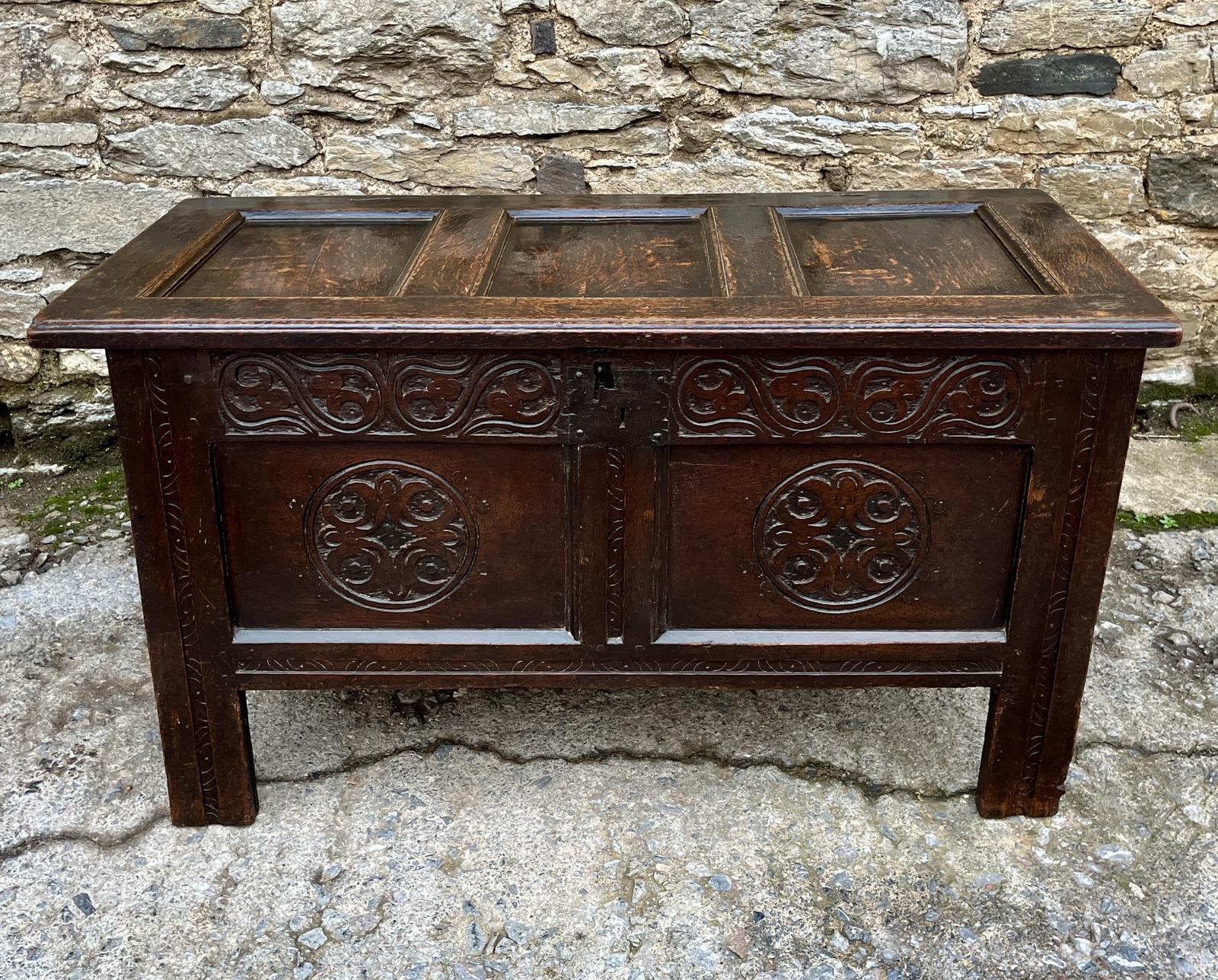 17th Century Oak Coffer (1 of 24)