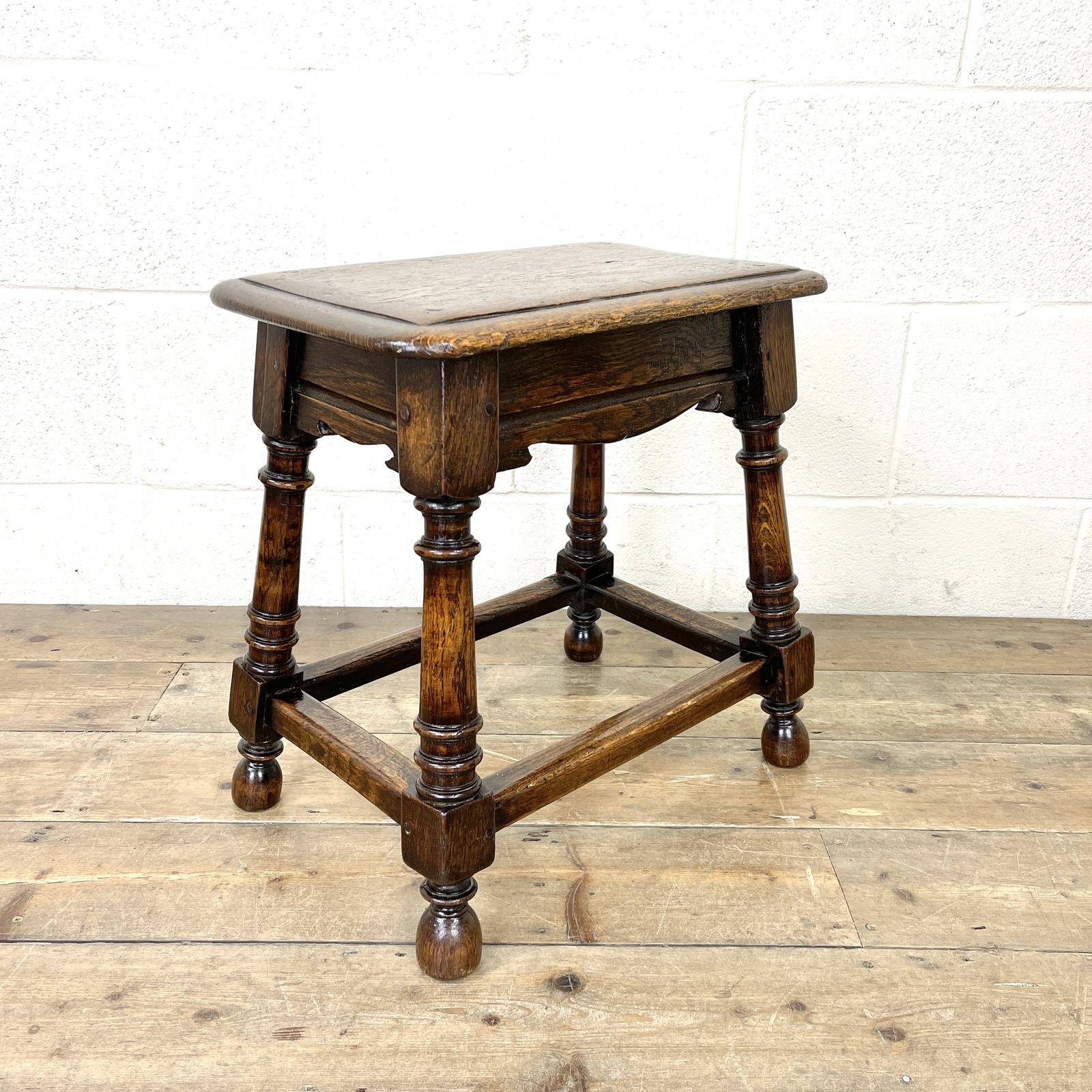 Antique Oak Joint Stool (1 of 8) Antique Oak Joint Stool (1 of 8)