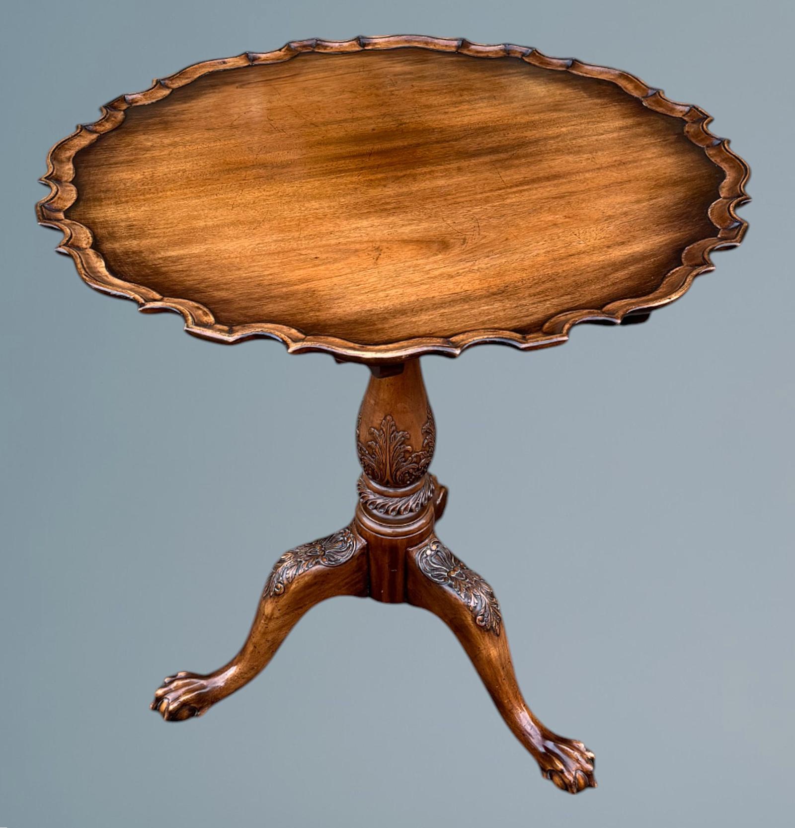 Mahogany Tripod Table In The Chippendale Style (1 of 16)