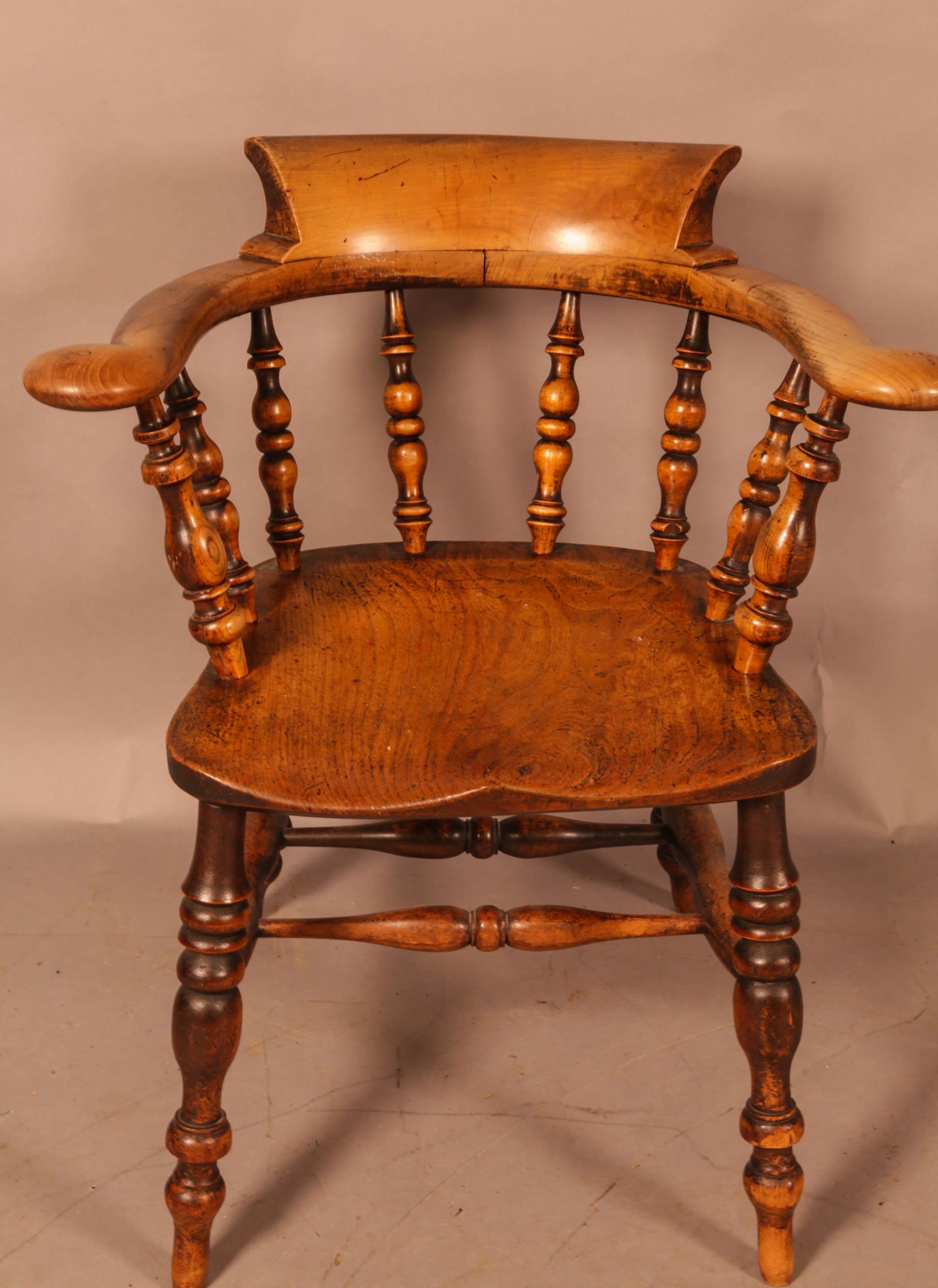 19th Century Captains Chair in Ash & Elm (1 of 5) 19th Century Captains Chair in Ash & Elm (1 of 5)