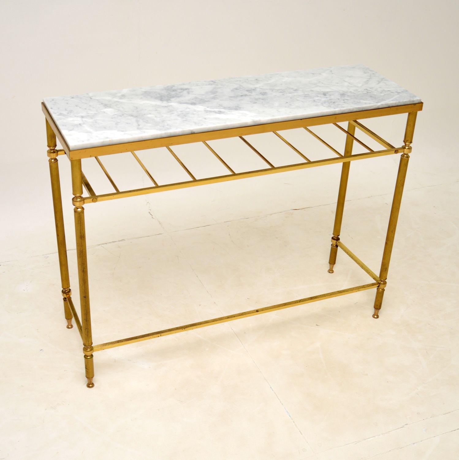 Vintage French Brass & Marble Console Table (1 of 8) Vintage French Brass & Marble Console Table (1 of 8)
