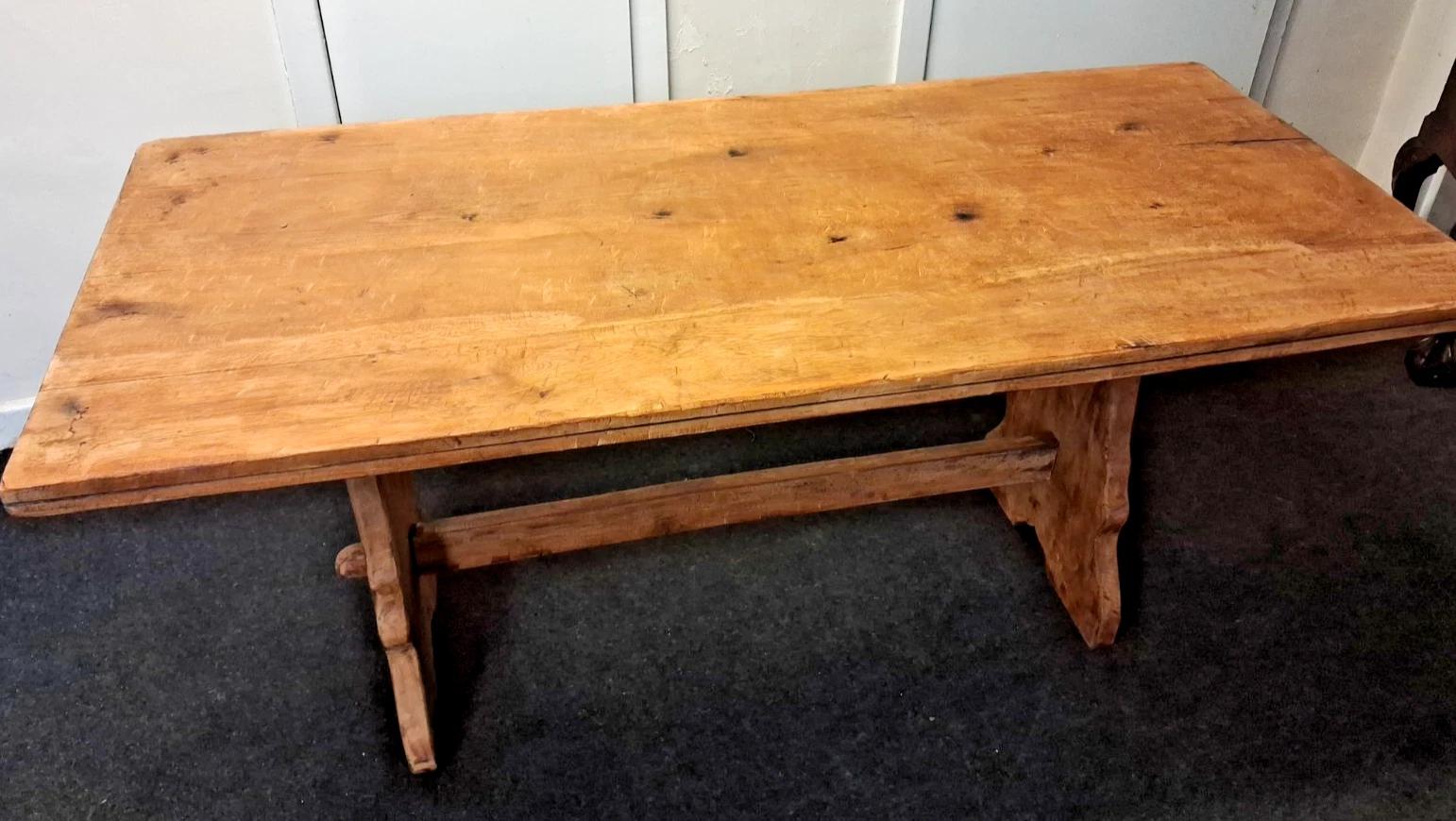 Vintage Oak Refectory Table Distressed Farmhouse Table (1 of 8) Vintage Oak Refectory Table Distressed Farmhouse Table (1 of 8)