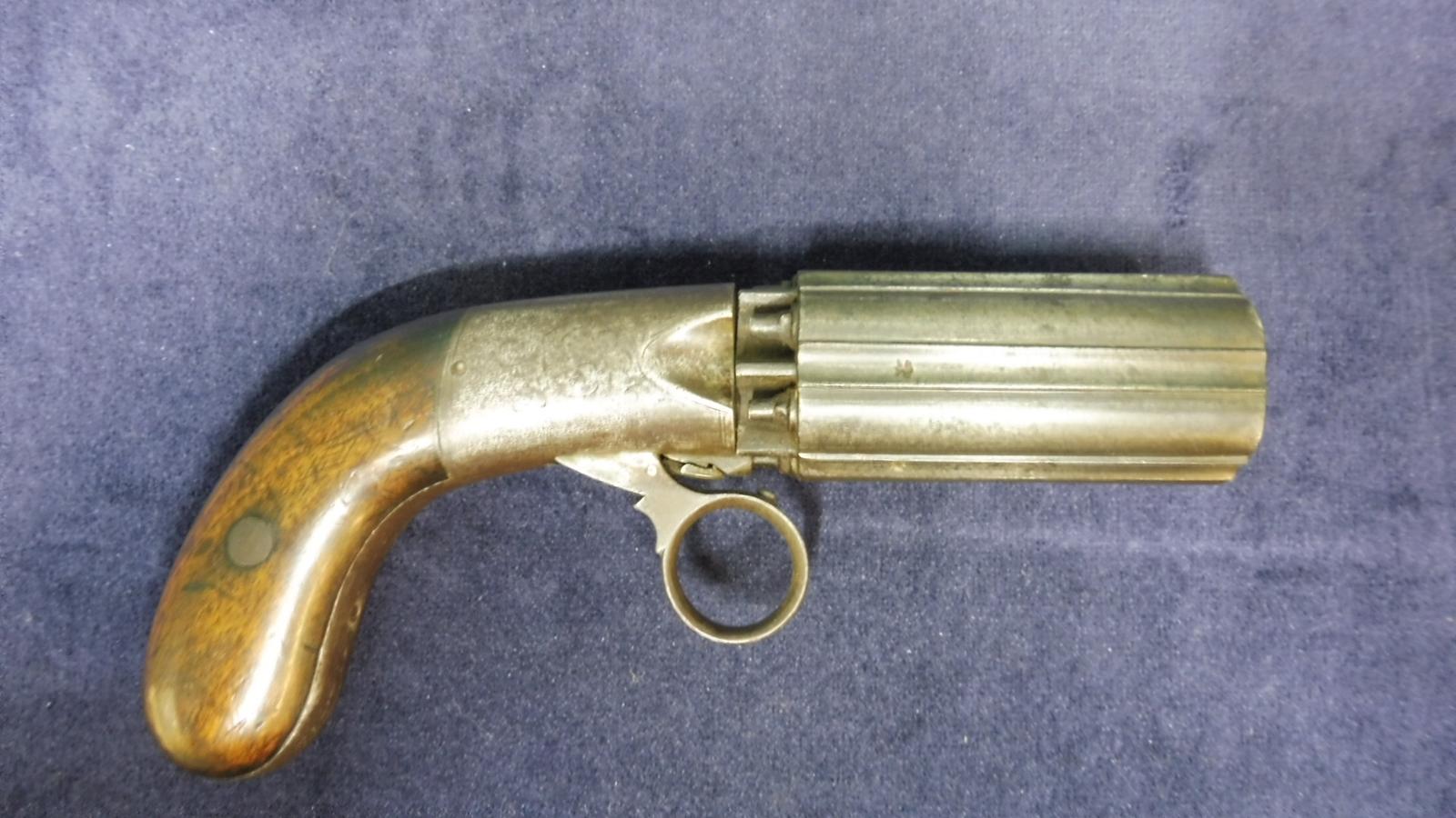 19th Century Percussion Pepperpot Pistol (1 of 8)