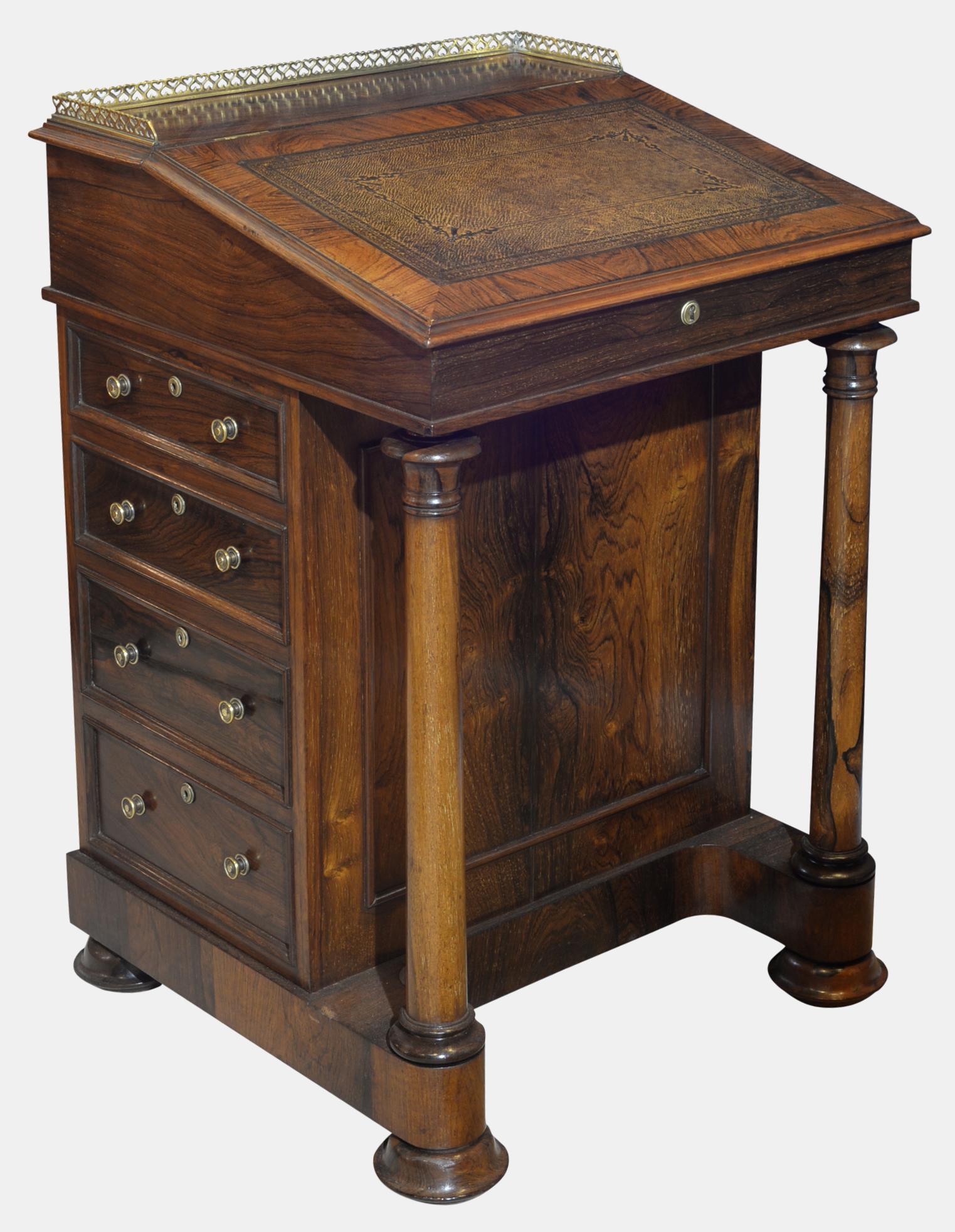 William IV Antique Rosewood Davenport Desk c.1835 (1 of 1) William IV Antique Rosewood Davenport Desk c.1835 (1 of 1)