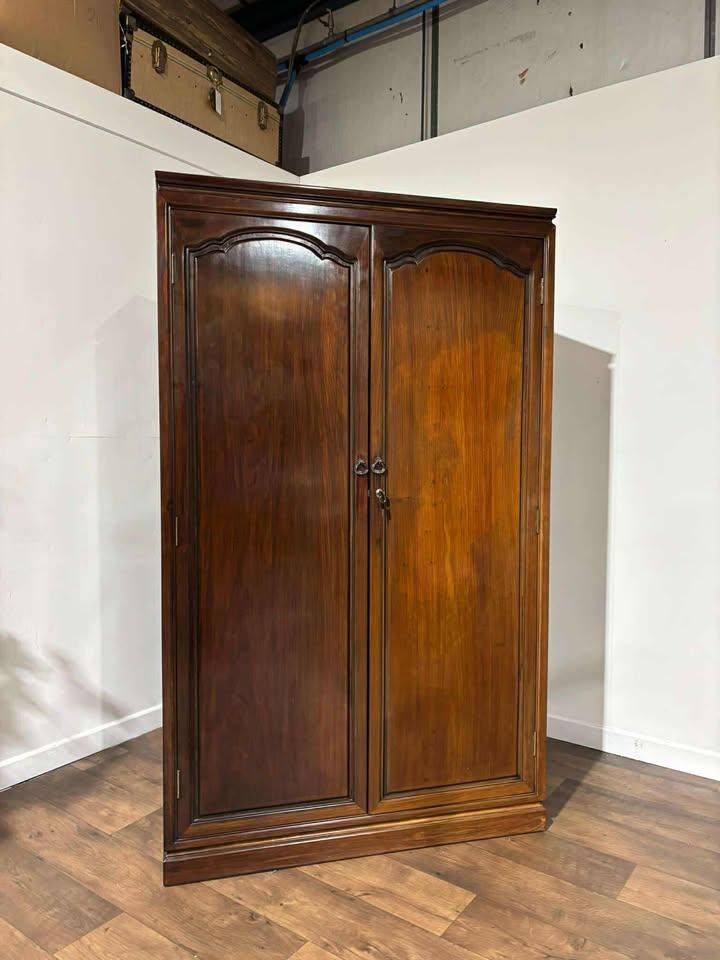 Oriental Style Two Door Mahogany Wardrobe (1 of 15)