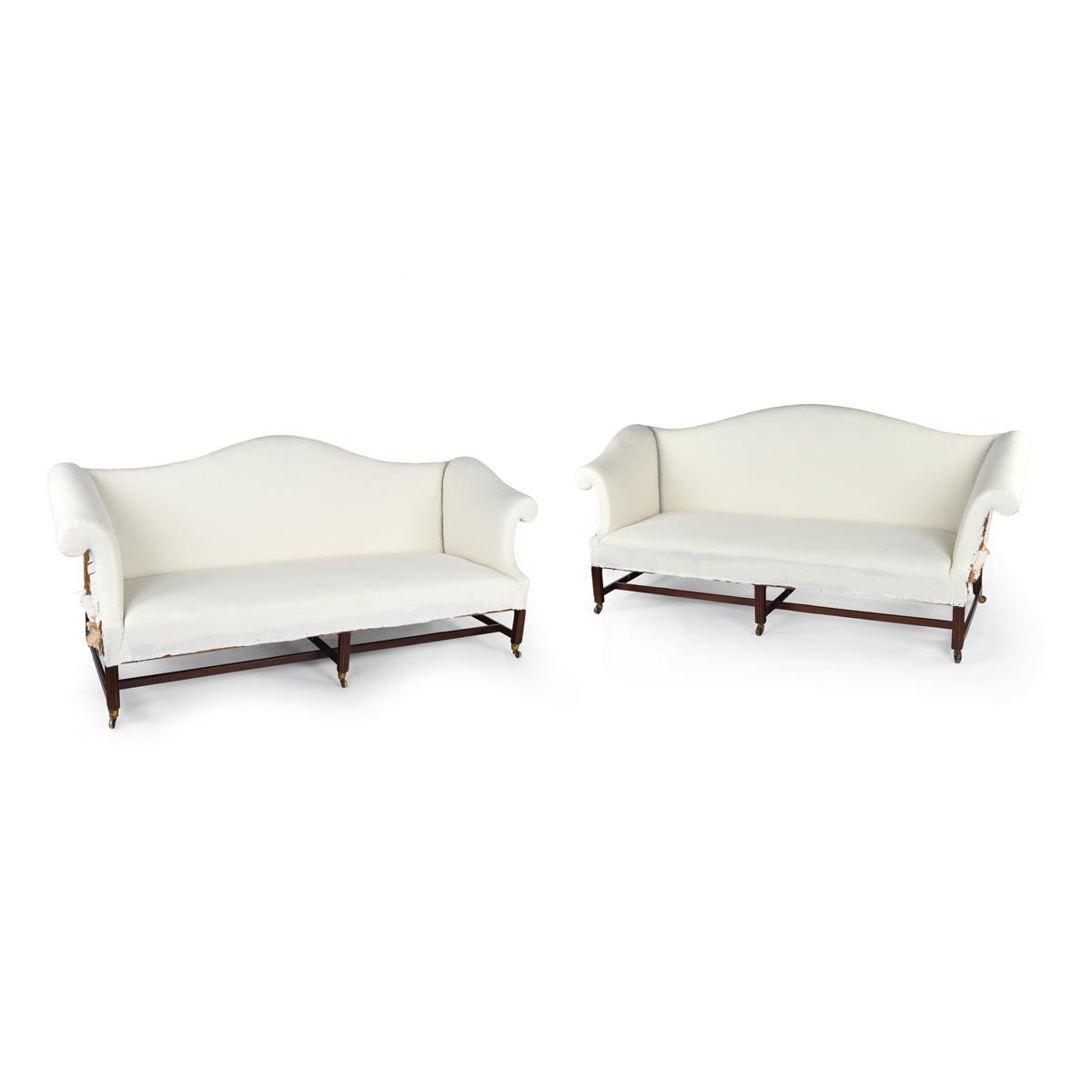 Pair of Georgian Mahogany Sofas from Powderham Castle Sofas / Settees (1 of 21)